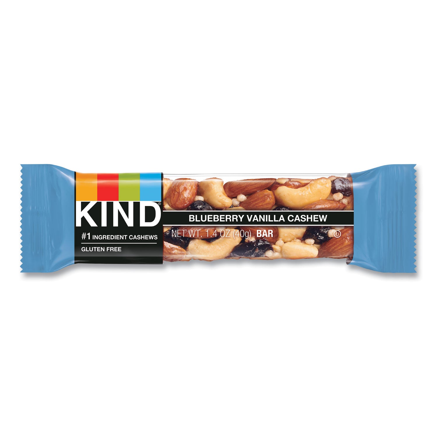 Trans Fat Free, High-fiber, Low Sodium, Dairy-free, Gluten-free, Peanut-free - Blueberry Vanilla Cashew - 1.41 oz - 1 Box