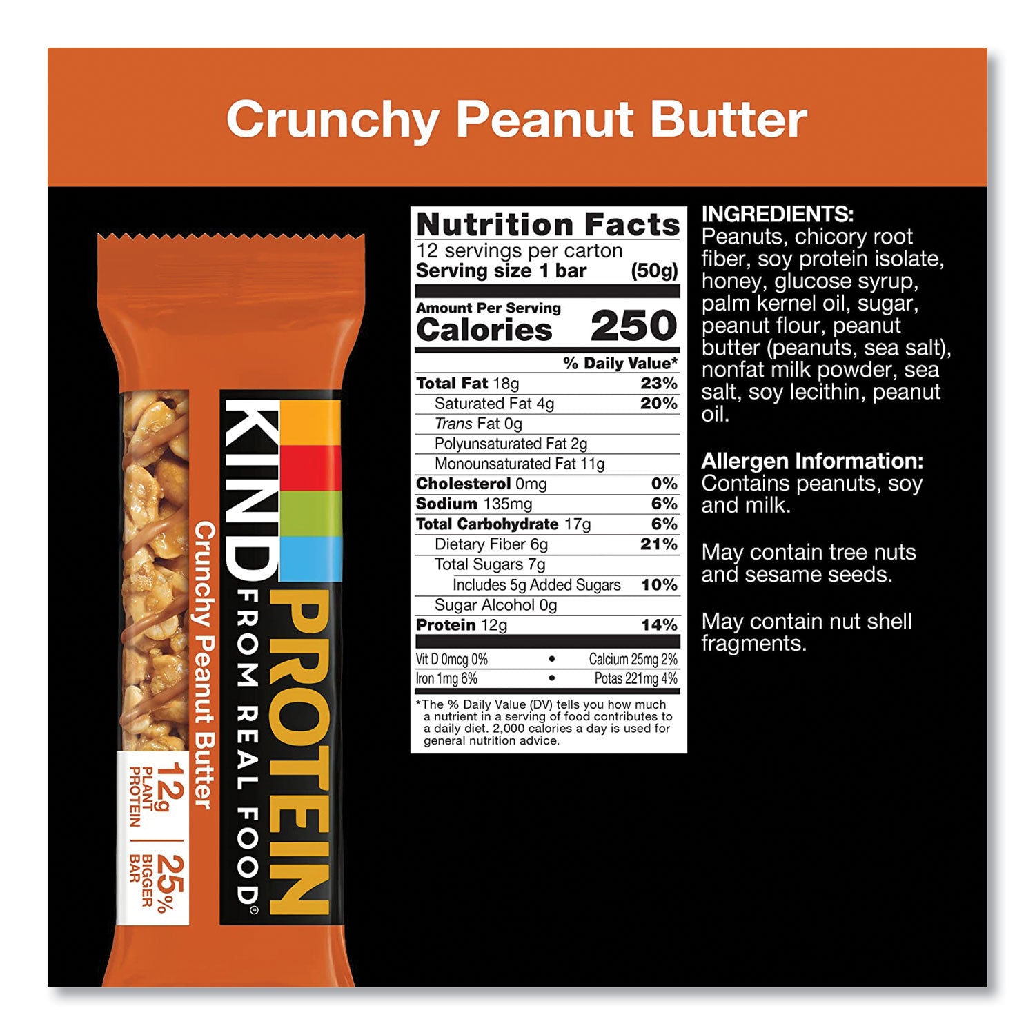 Trans Fat Free, Low Sodium, Gluten-free, Individually Wrapped - Crunchy Peanut Butter - 1.76 oz - 12 / Box