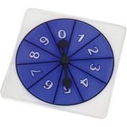 Transparent number spinners 0-9 each