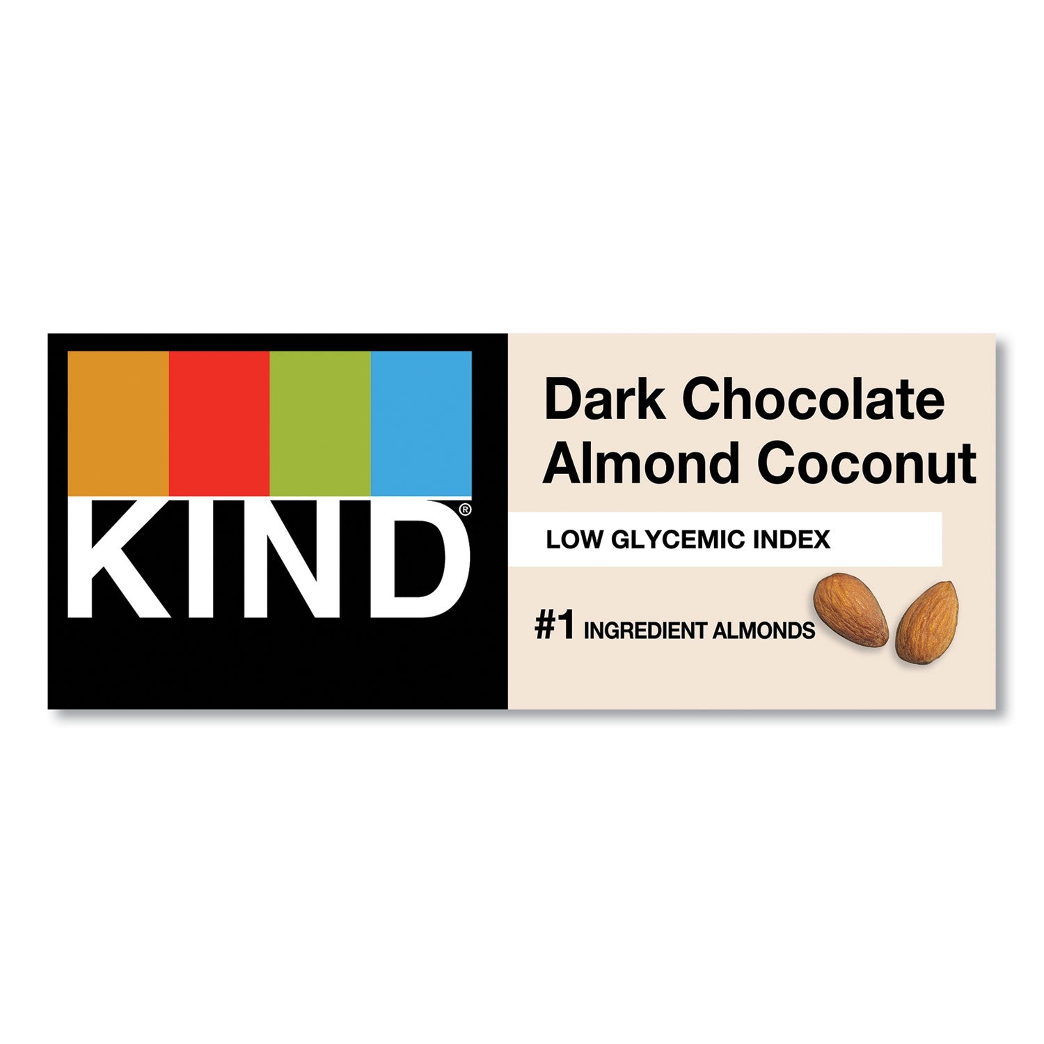 Gluten-free, Non-GMO, Sodium-free, Cholesterol-free, Fat-free, Individually Wrapped - Dark Chocolate Almond Coconut - 1.40 oz Box - 12 / Box