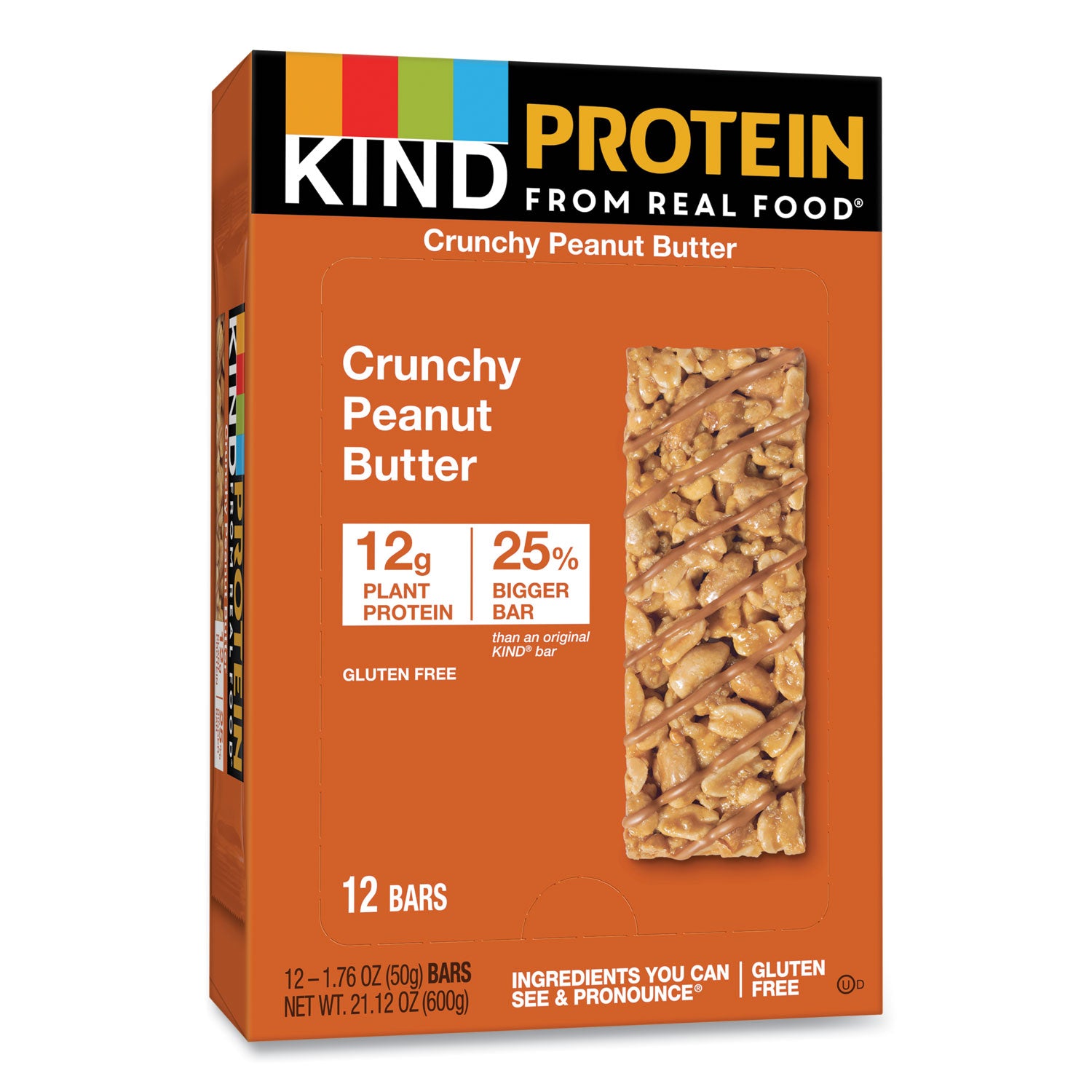Trans Fat Free, Low Sodium, Gluten-free, Individually Wrapped - Crunchy Peanut Butter - 1.76 oz - 12 / Box