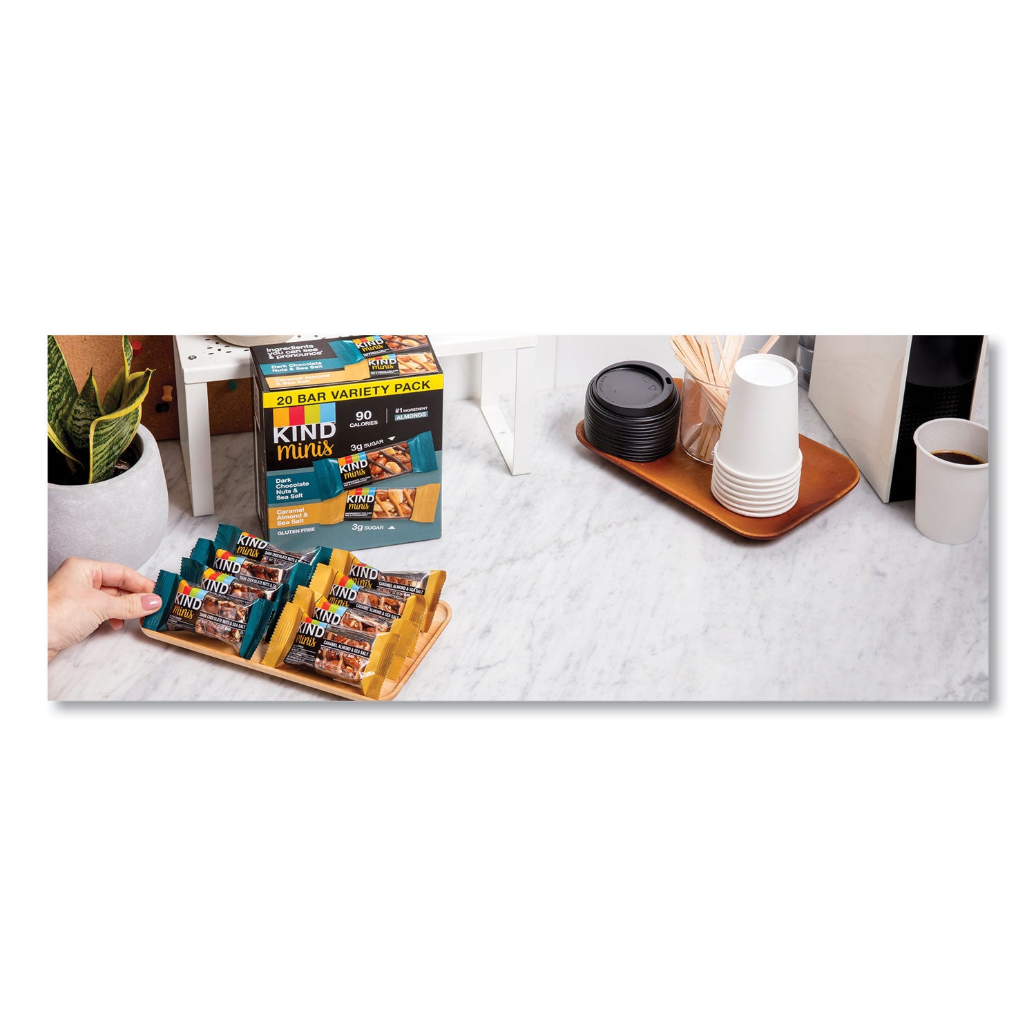 Cholesterol-free, Gluten-free, Low Glycemic, Trans Fat Free, Low Sugar, Low Sodium - Dark Chocolate Nuts and Sea Salt, Caramel Almond and Sea Salt - 1.03 lb - 20 / Pack