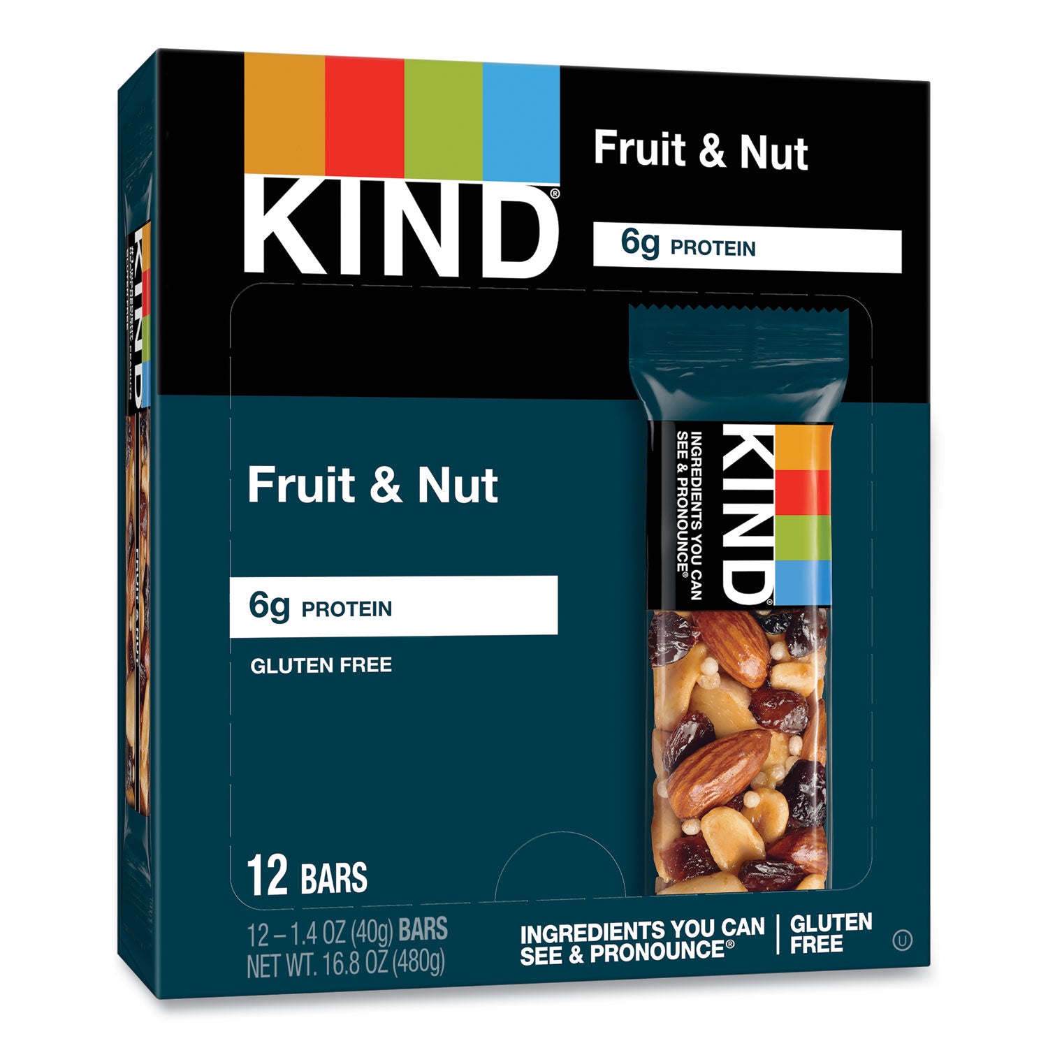 Individually Wrapped, Non-GMO, Gluten-free, Dairy-free, Cholesterol-free, Fat-free, Sulfur dioxide-free - Fruit & Nut - 1.40 oz - 12 / Box