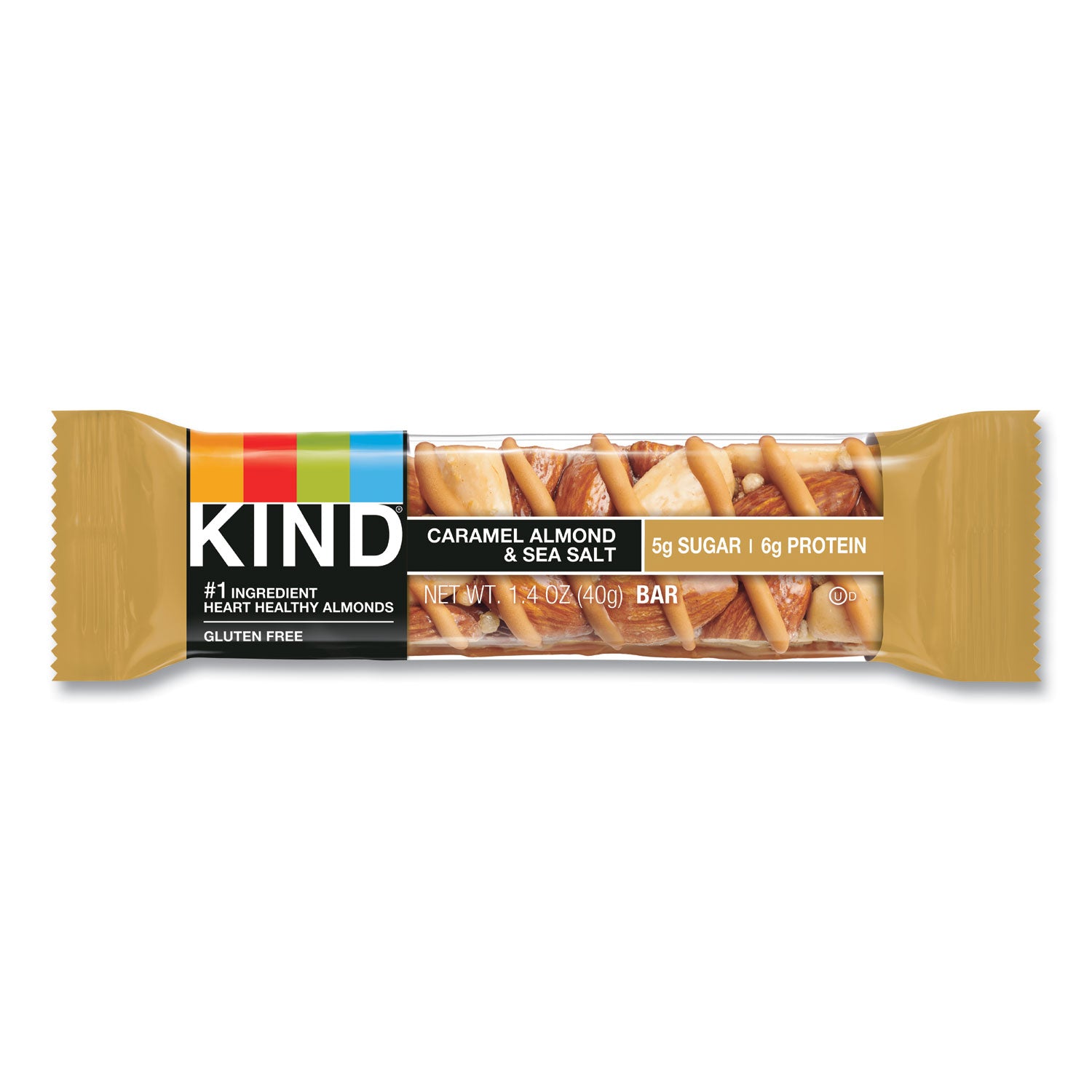 Cholesterol-free, Non-GMO, Gluten-free, Individually Wrapped, Trans Fat Free, Low Glycemic, Low Sodium - Caramel Almond and Sea Salt - 1.40 oz - 12 / Box