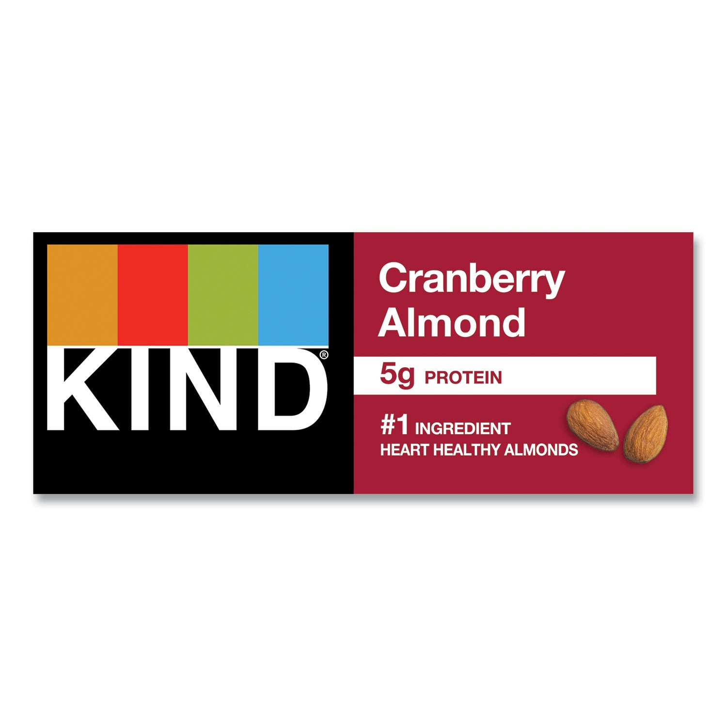 Cholesterol-free, Non-GMO, Individually Wrapped, Gluten-free, Trans Fat Free, Low Glycemic, Low Sodium - Cranberry Almond - 1.40 oz - 12 / Box