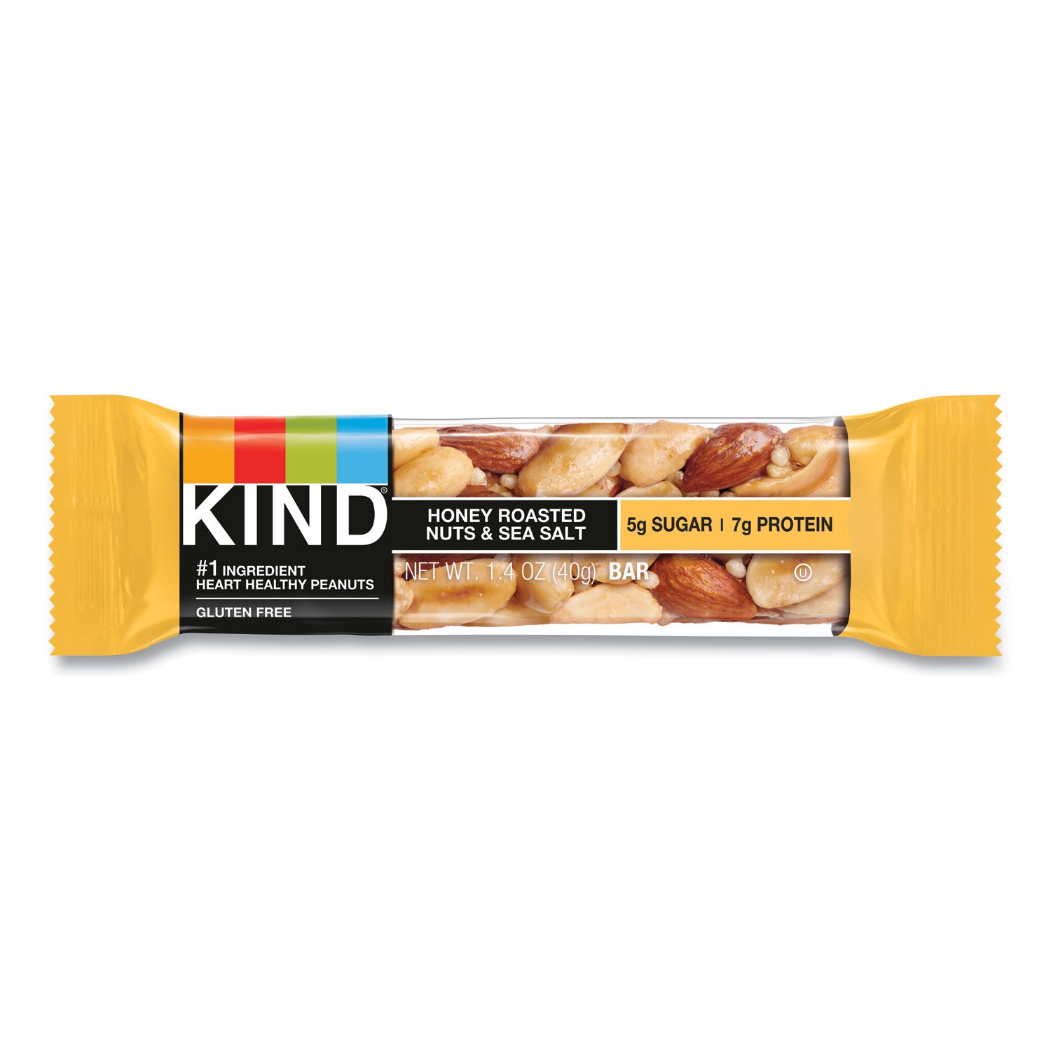 Trans Fat Free, High-fiber, Low Sodium, Dairy-free, Gluten-free - Honey Roasted Nuts & Sea Salt - 1.41 oz - 1 Box