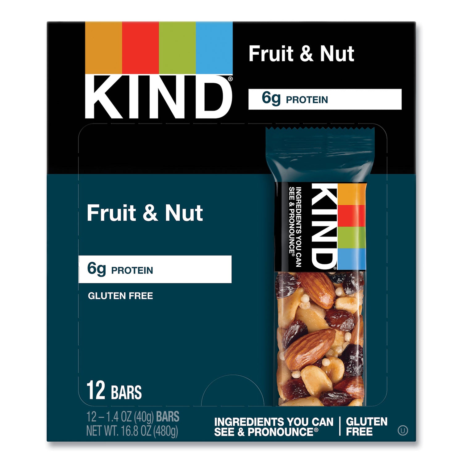 Individually Wrapped, Non-GMO, Gluten-free, Dairy-free, Cholesterol-free, Fat-free, Sulfur dioxide-free - Fruit & Nut - 1.40 oz - 12 / Box