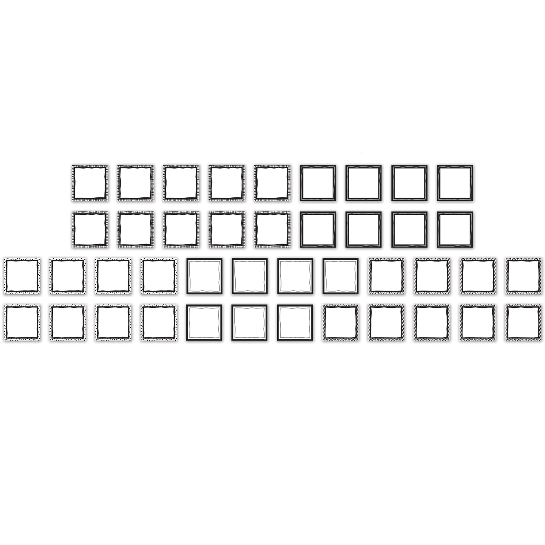 Black and White Floral Be Kind Bulletin Board Set, 60 Pieces