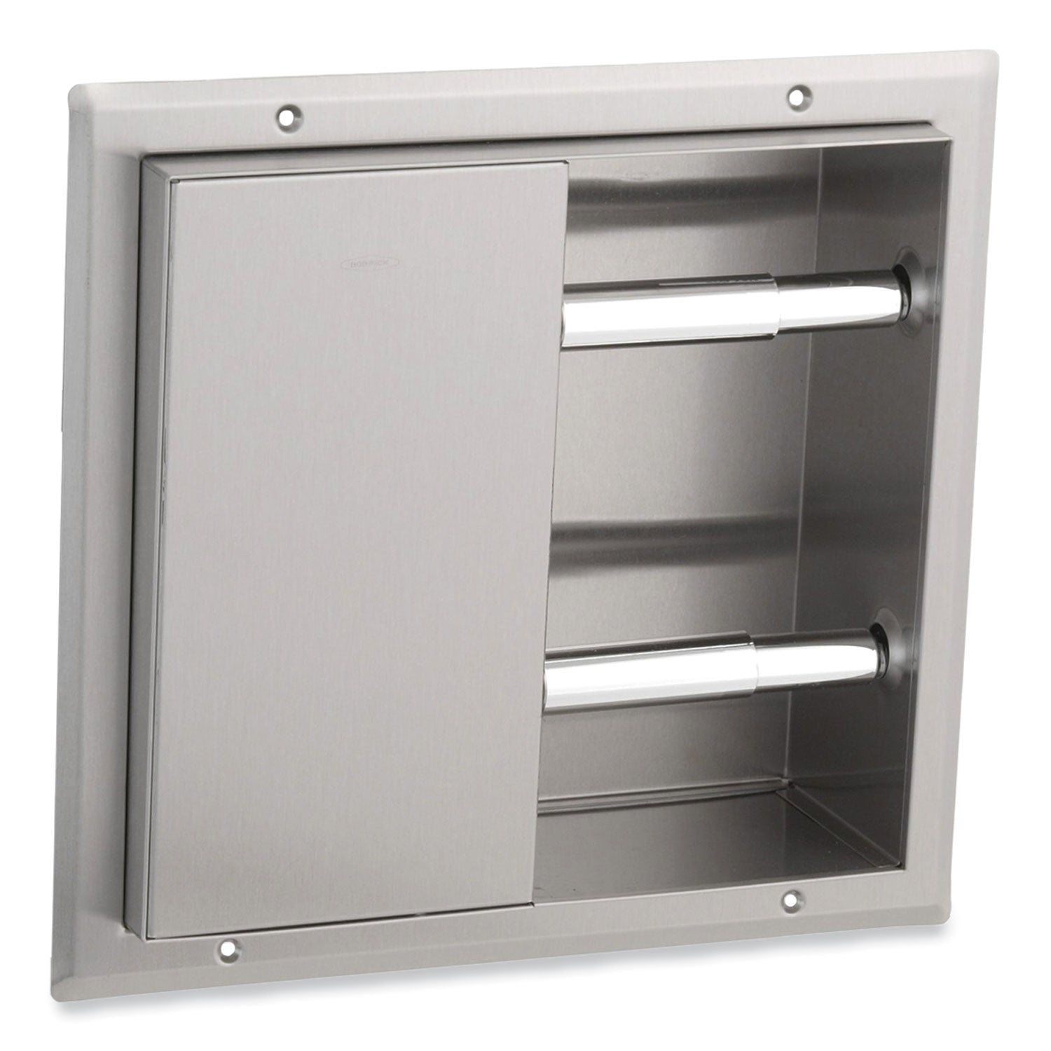 Partition-Mounted Multi-Roll Toilet Tissue Dispenser, 13.25 x 4 x 12.56, Stainless Steel
