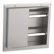 Partition-Mounted Multi-Roll Toilet Tissue Dispenser, 13.25 x 4 x 12.56, Stainless Steel