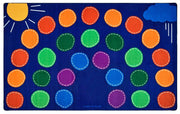 Rainbow Seating Rug - 7ft 6in x 12ft - Rectangle - Multi