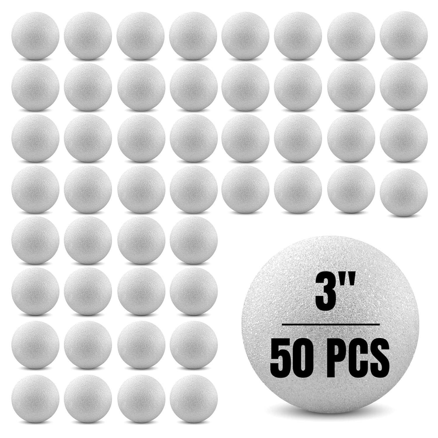 Hygloss Foam Bulk Pack - 50 of 3" Balls