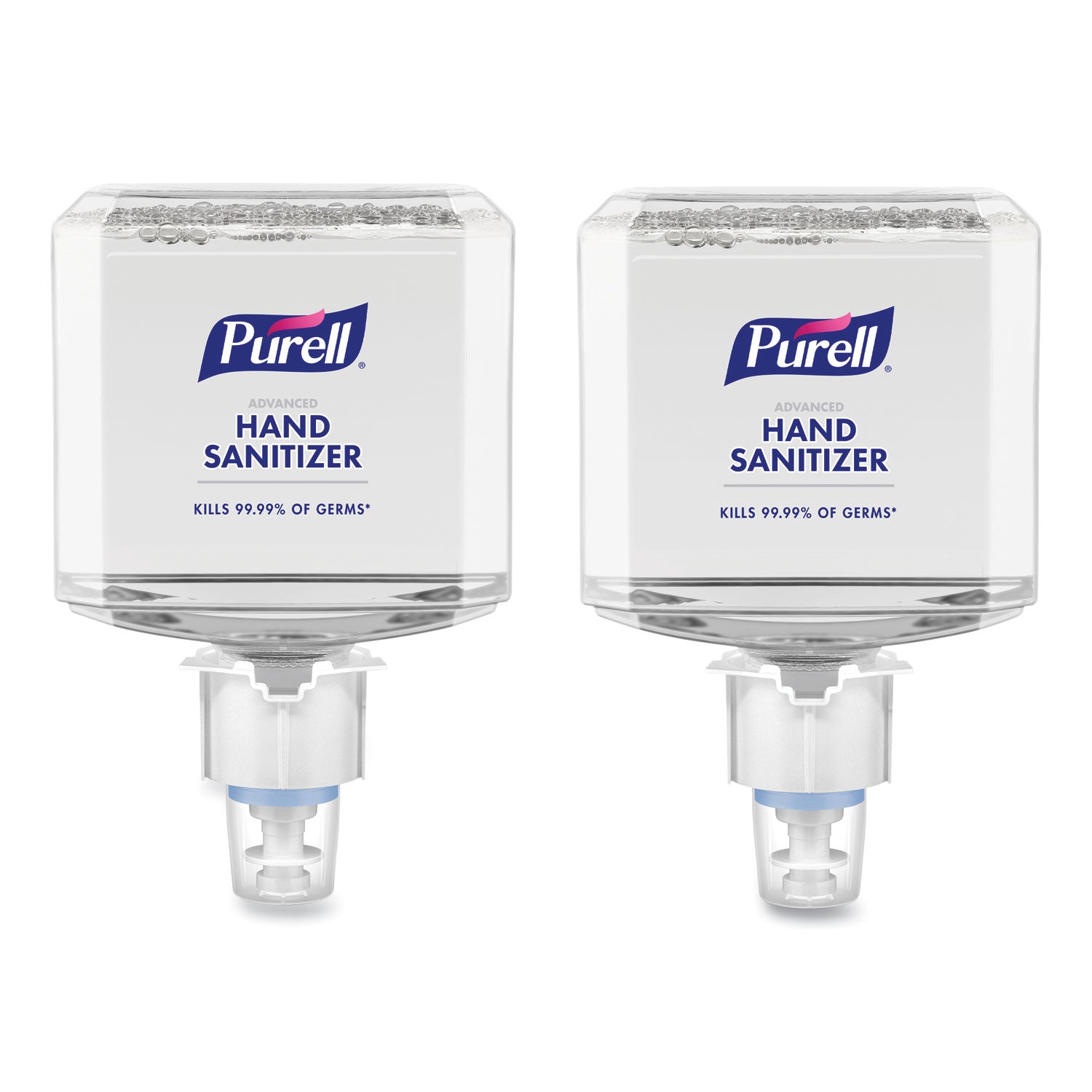PURELL&reg; Advanced Hand Sanitizer Foam Refill - Clean Scent - 1.27 quart - Push Pump Dispenser - Kill Germs - Multipurpose - Clear - Hypoallergenic, Dye-free, Refillable - 2 / Carton