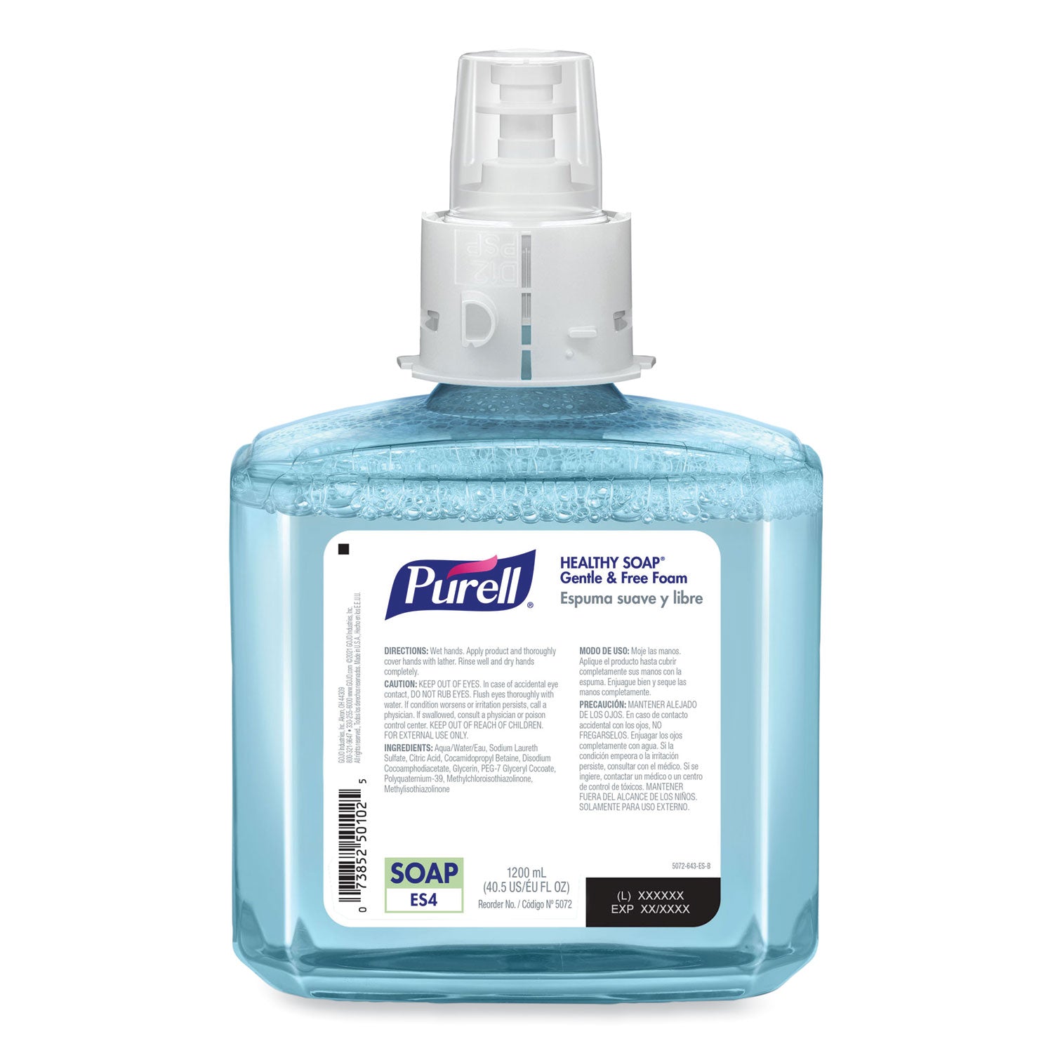 Fresh Fruit Scent - 1.27 quart - Dirt Remover, Kill Germs, Bacteria Remover, Soil Remover - Hand, Skin - Moisturizing - Blue - Fragrance-free, Dye-free, Phthalate-free, Paraben-free, Triclosan-free, Bio-based - 2 / Carton