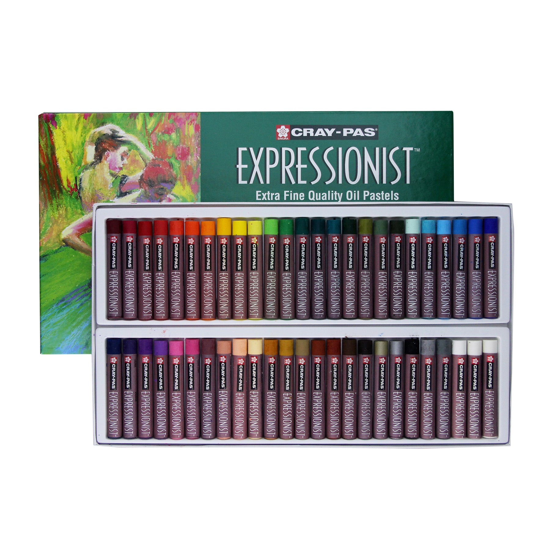 Cray-Pas Expressionist Oil Pastel Chalk, 48 Assorted Colors, 50-Piece Set