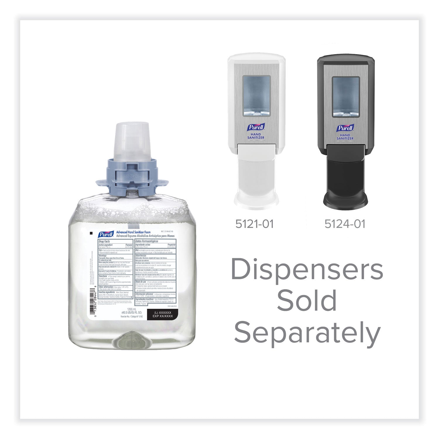 PURELL&reg; Hand Sanitizer Foam Refill - 1.27 quart - Kill Germs - Hand - Moisturizing - Clear - 4 / Carton
