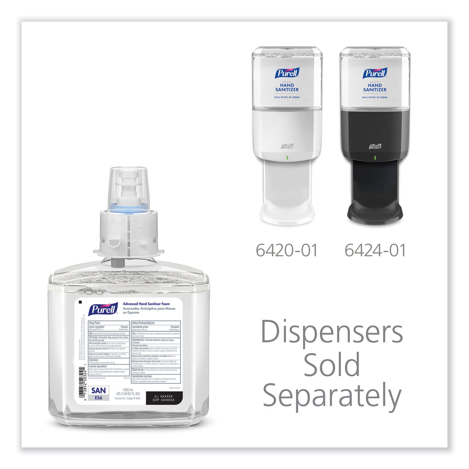 PURELL Advanced Hand Sanitizer Foam Refill, Clean Scent, 1.27 Quart, Touchless Dispenser, Moisturizing, Dye-Free, Fragrance-Free, 2/Carton