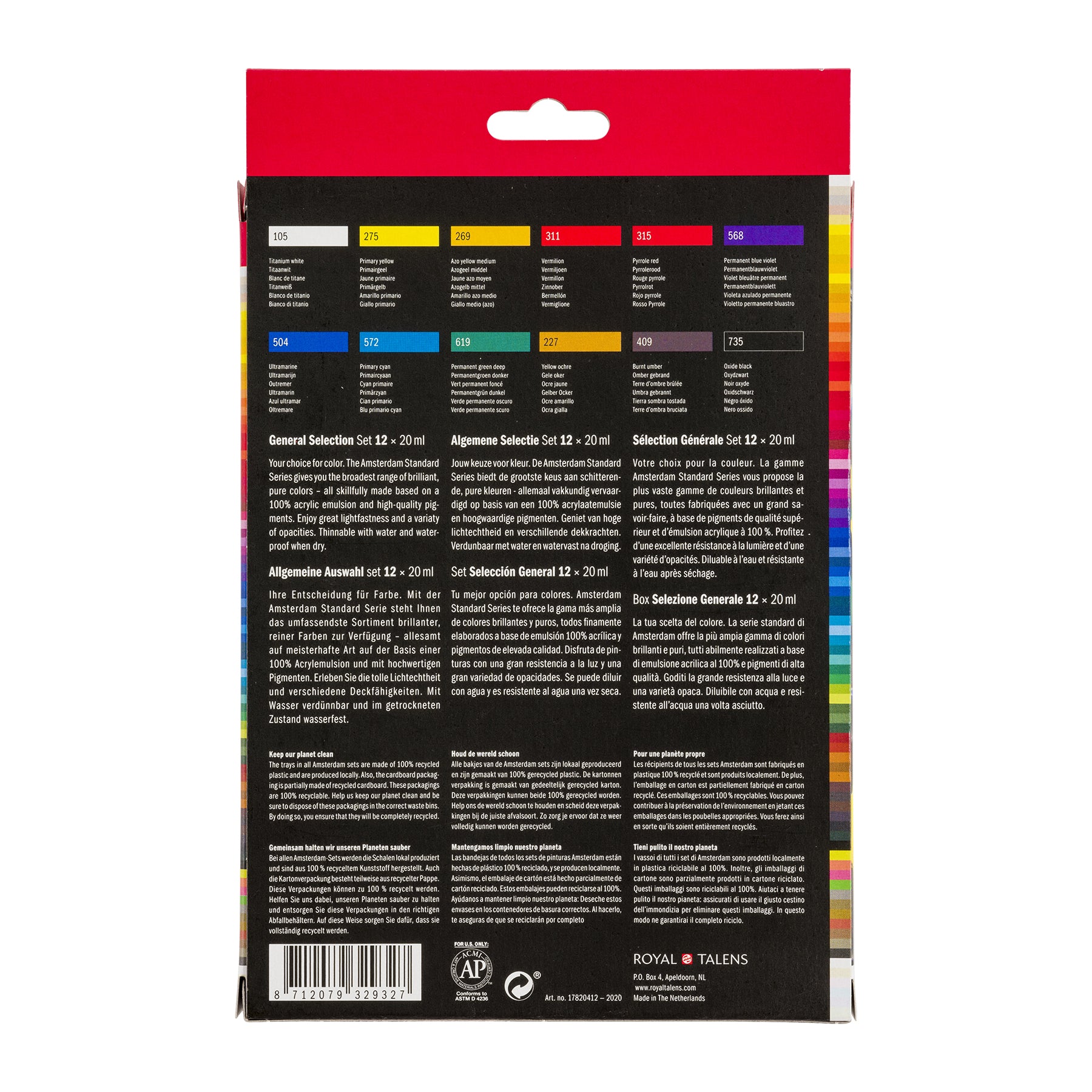 Standard Acrylic General Set, 12 x 20mL