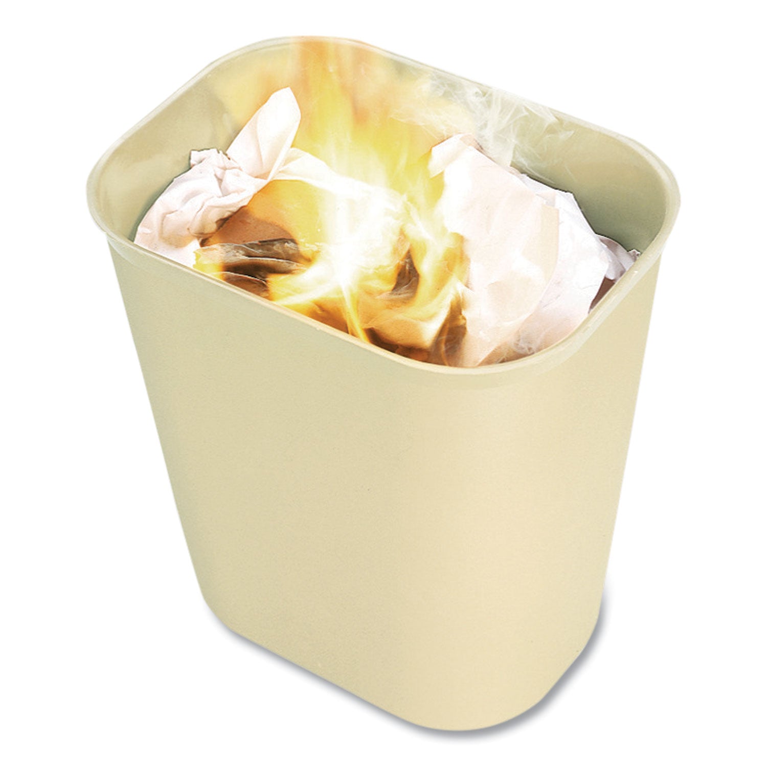 7 gal Capacity - Rectangular - Impact Resistant, Impact Resistant, Rust Resistant, Dent Resistant, Dent Resistant - 10.5" Height x 10.5" Width x 14.5" Depth - Thermoset Polyester, Fiberglass - Beige - 1 Each