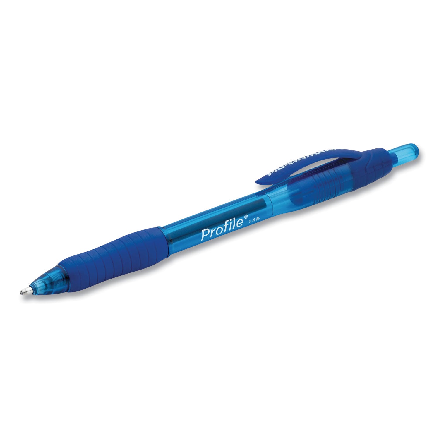 Paper Mate Profile Retractable Ballpoint Pen - 1.4 mm Bold Pen Point - Retractable - Blue Ink - Blue Plastic Barrel - 1 Box