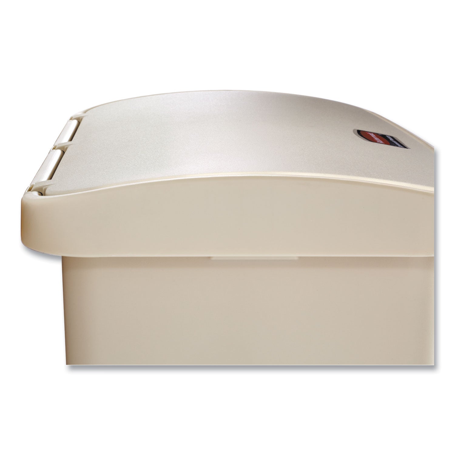 Step-on Opening - 24 gal Capacity - Rectangular - Manual - Durable, Foot Pedal, Easy to Clean, Hinged, Fire-Safe, Chemical Resistant - 32.5" Height x 13.9" Width - Plastic, Resin - Beige - 1 Each