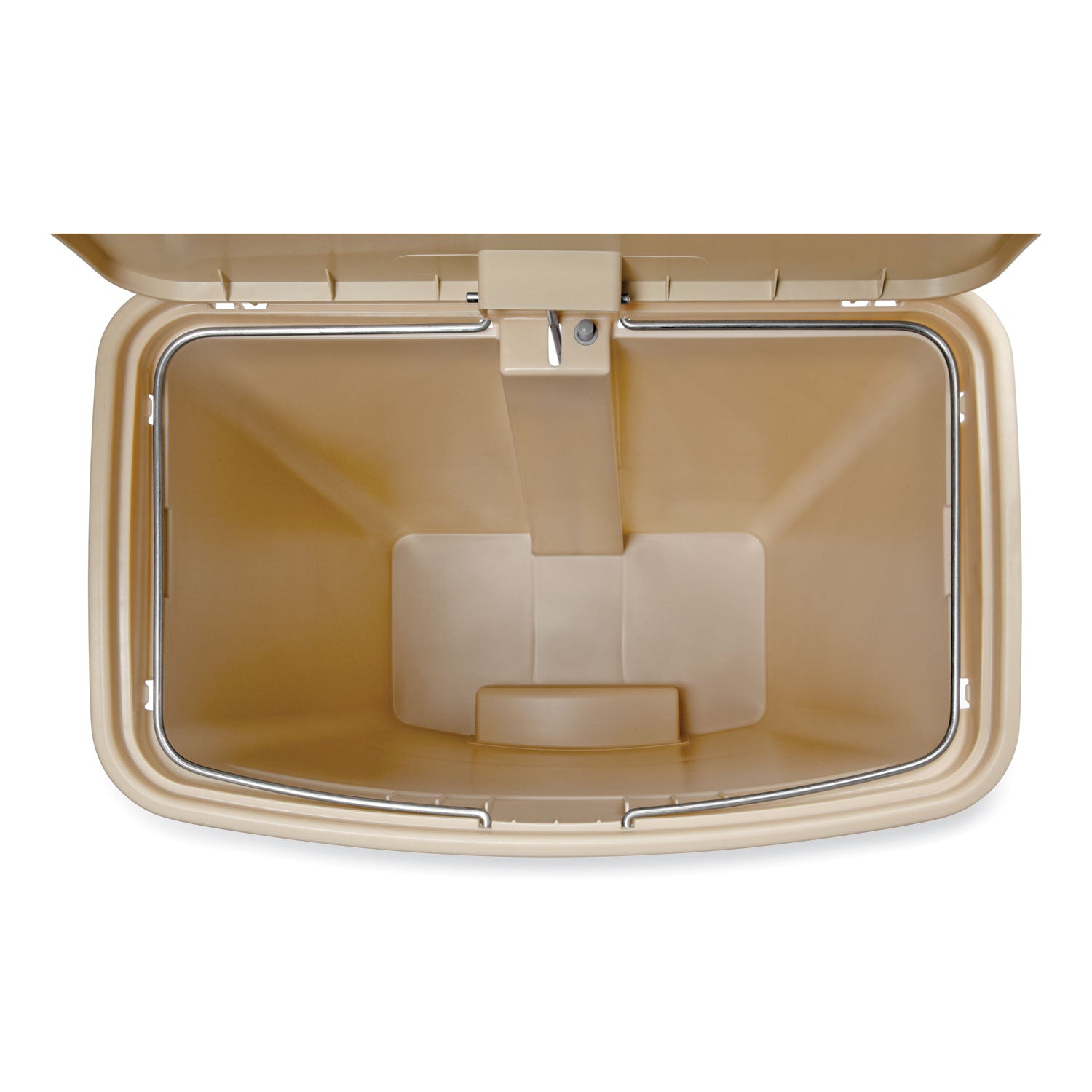 Rubbermaid Commercial Slim Jim 13 Gallon Front Step Container, Beige, Resin/Plastic/Poly, 28.3" H x 11.5" W x 18" L, 1 Each