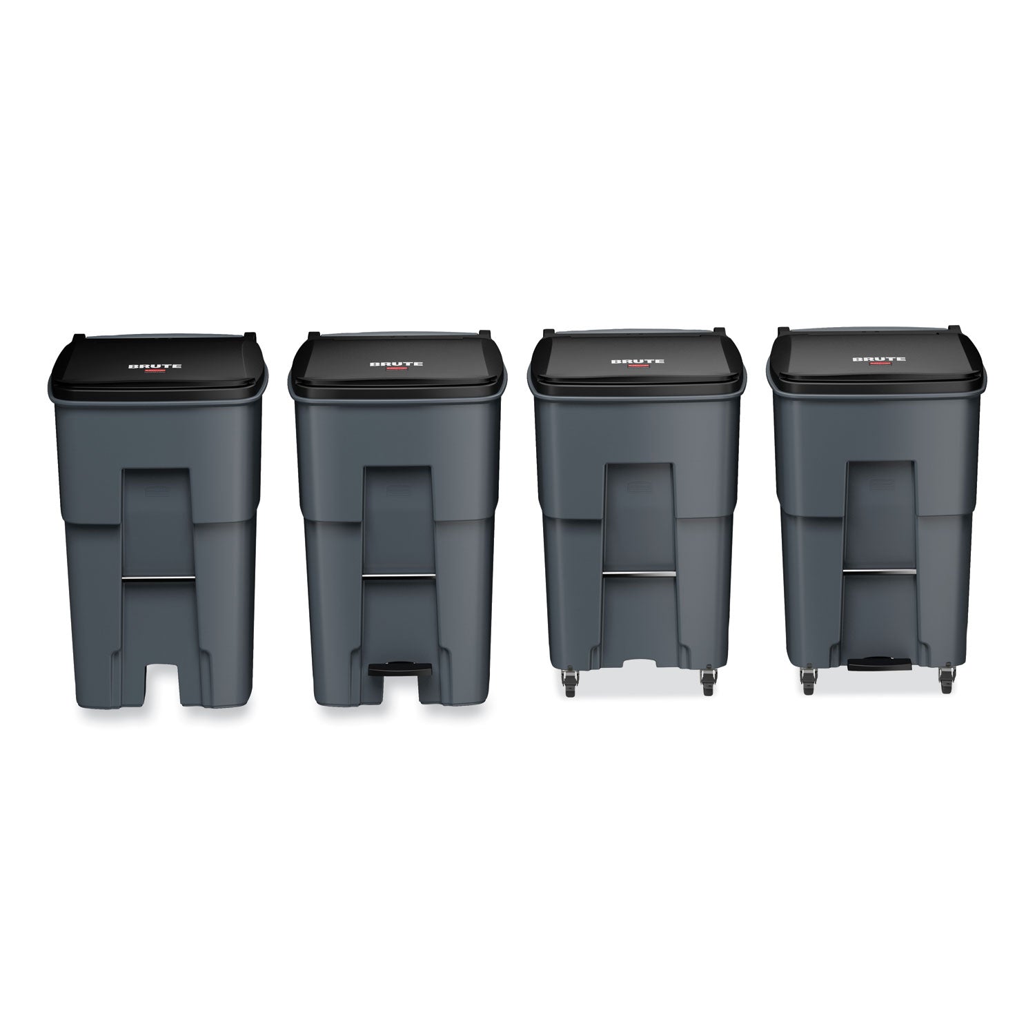 95 gal Capacity - UV Resistant, Wheels, Mobility - 37.5" Height x 28.6" Width x 46" Depth - Gray - 1 Each
