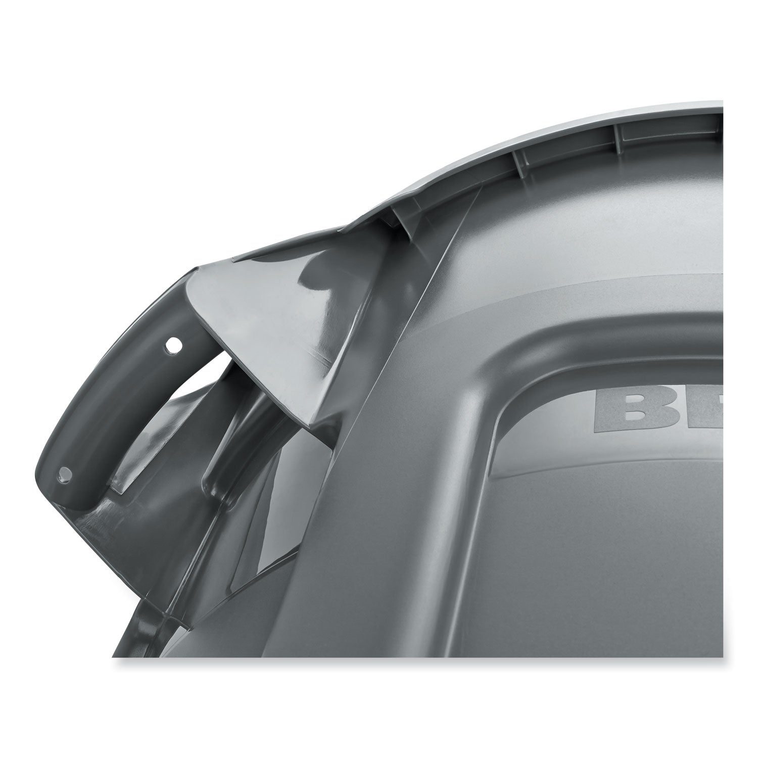 55 gal Capacity - Round - Handle, Heavy Duty, Reinforced, UV Coated, Damage Resistant, Warp Resistant, Fade Resistant - 33" Height x 26.4" Diameter - Plastic - Gray - 1 Each