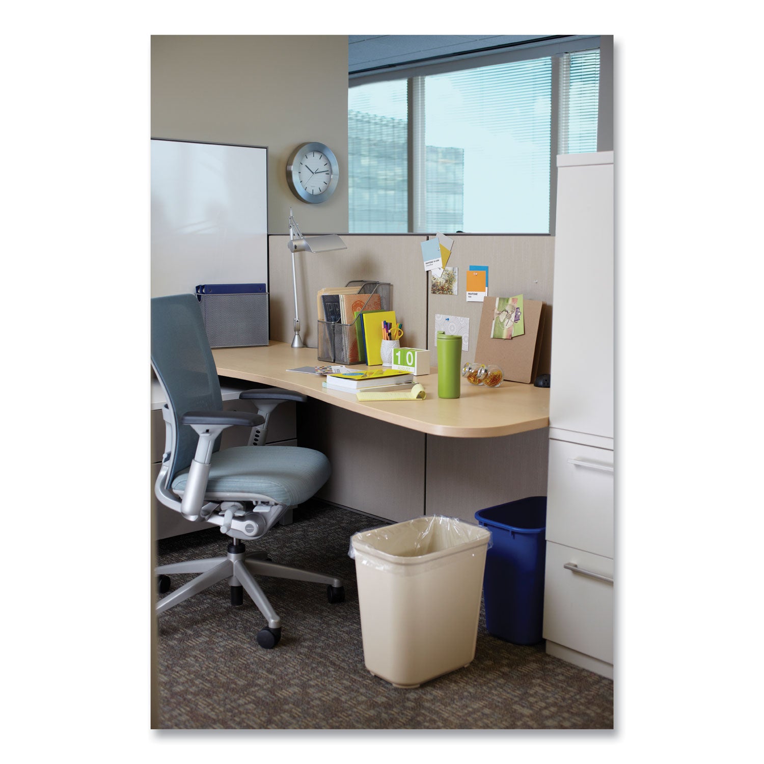7 gal Capacity - Rectangular - Impact Resistant, Impact Resistant, Rust Resistant, Dent Resistant, Dent Resistant - 10.5" Height x 10.5" Width x 14.5" Depth - Thermoset Polyester, Fiberglass - Beige - 1 Each