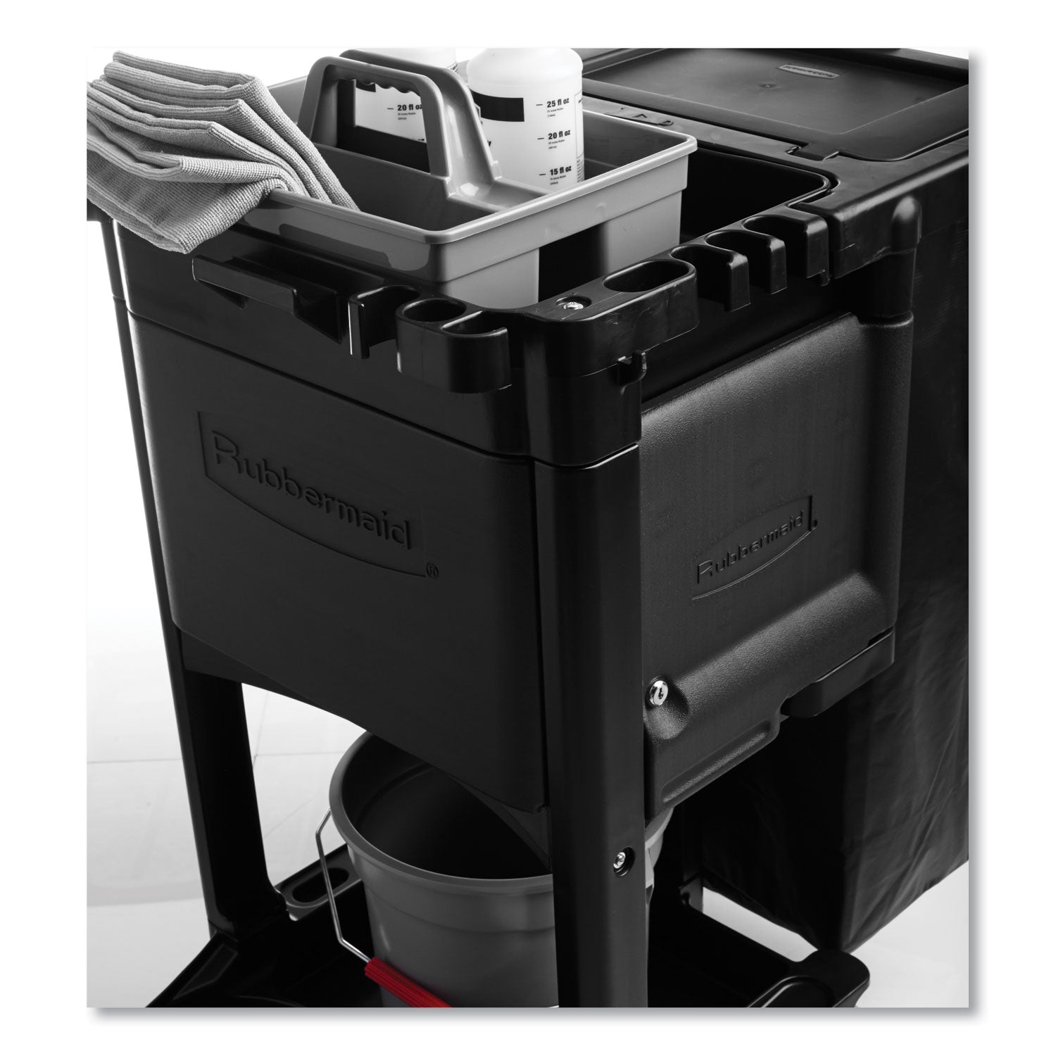 3 Shelf - 8" , 4" Caster Size - 21.75" Width x 46" Depth x 38" Height - Black - 1 Each