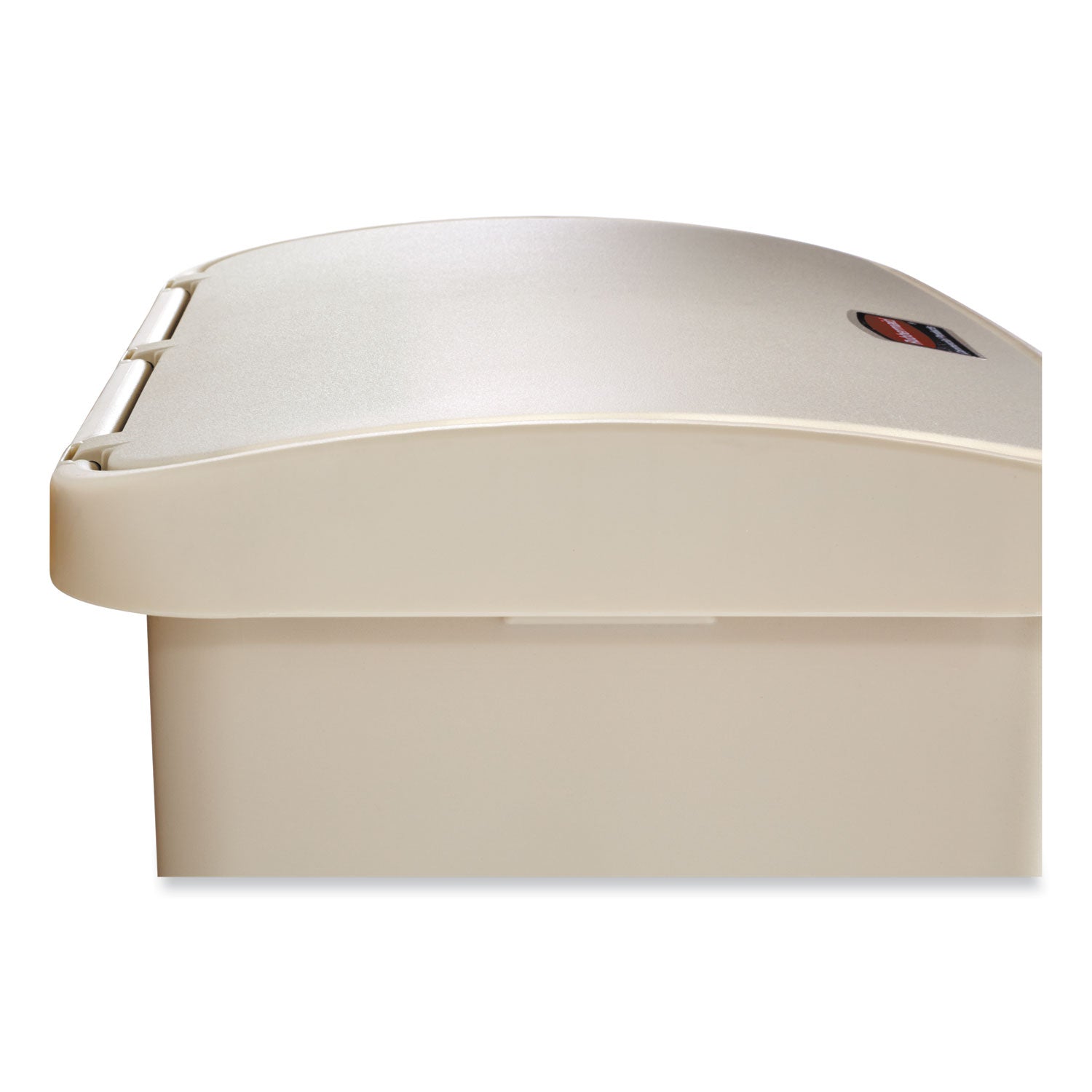 Rubbermaid Commercial Slim Jim 13 Gallon Front Step Container, Beige, Resin/Plastic/Poly, 28.3" H x 11.5" W x 18" L, 1 Each