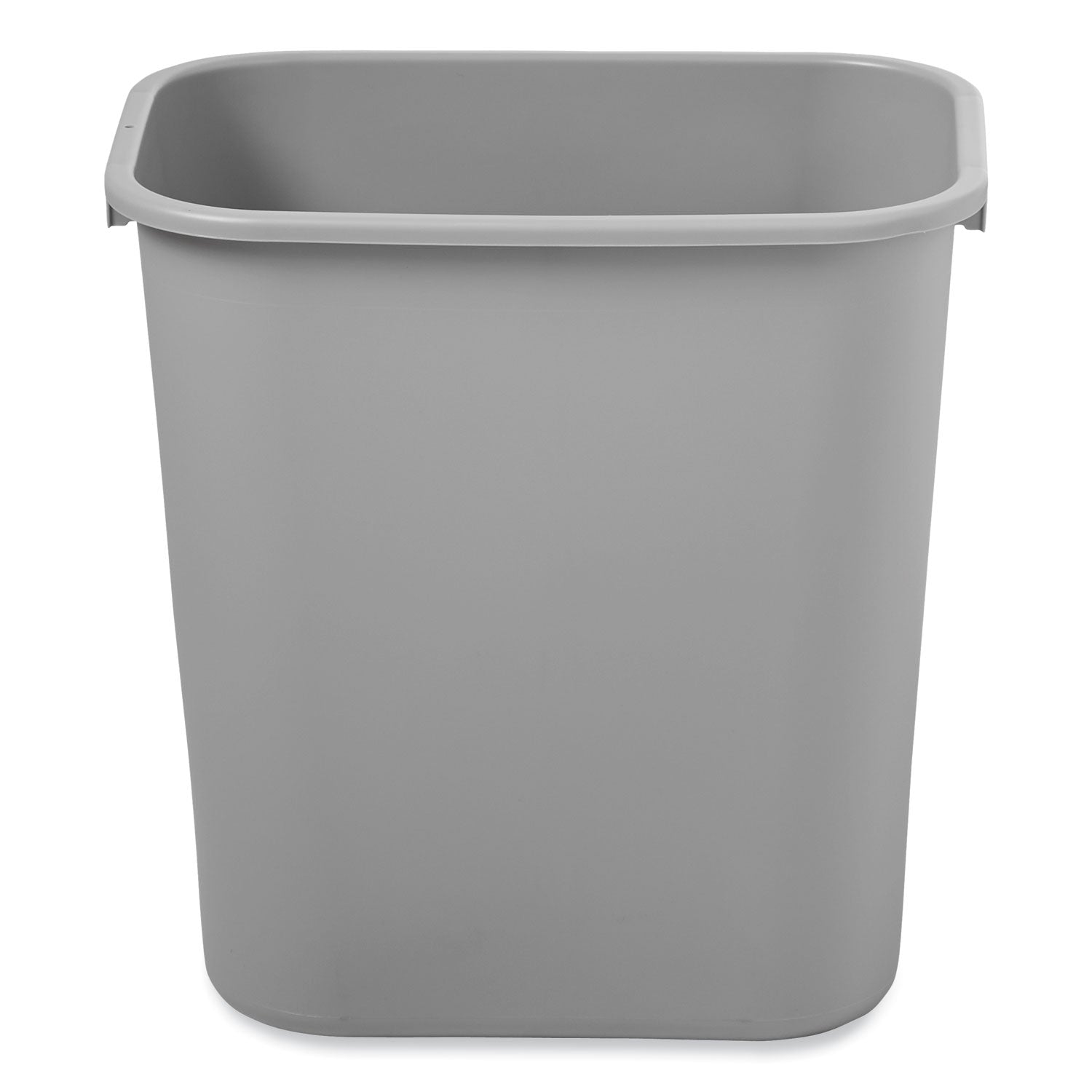 Rubbermaid Commercial 28 QT Medium Deskside Wastebasket - 7 gal Capacity - Rectangular - Durable, Dent Resistant, Rust Resistant, Easy to Clean - 15" Height x 10.5" Width x 14.5" Depth - Plastic - Gray - 1 Each