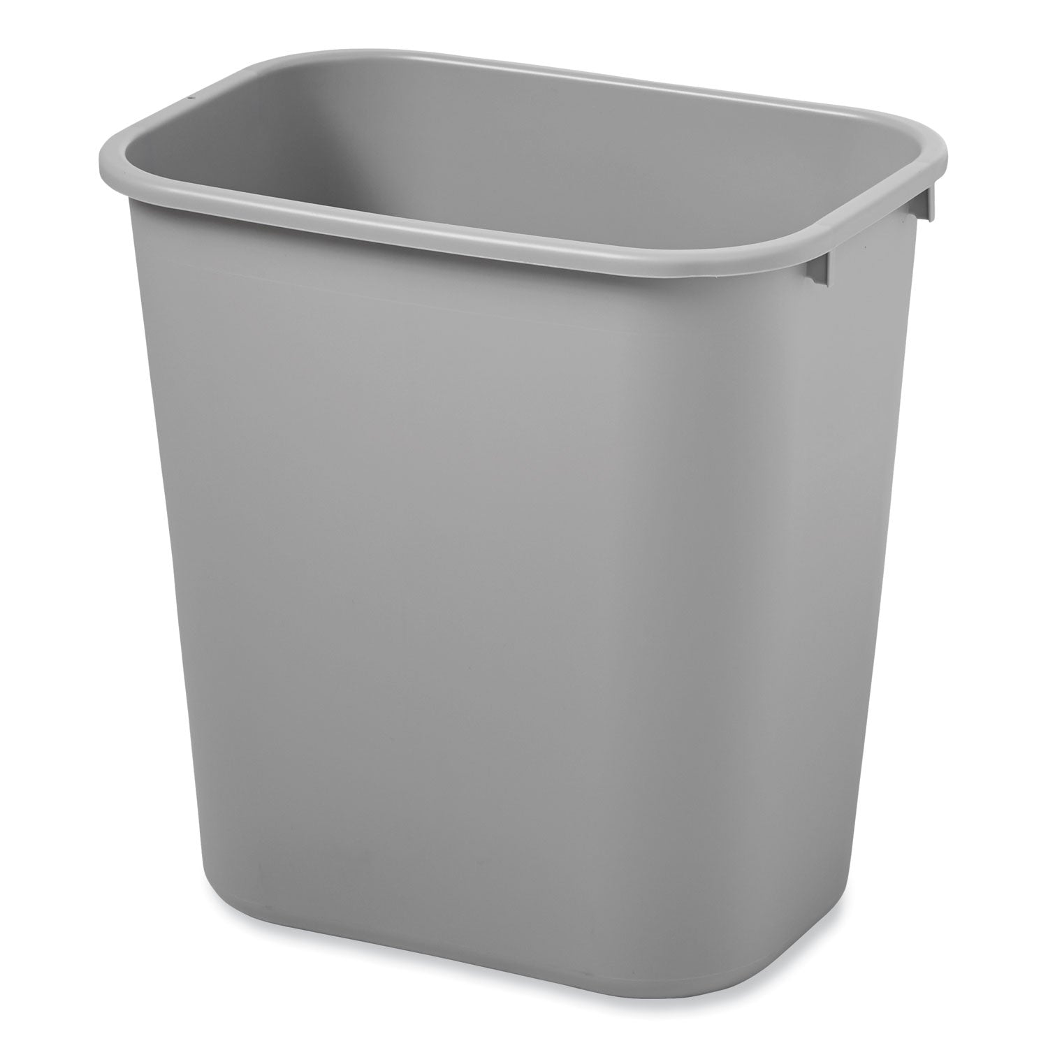 Rubbermaid Commercial 28 QT Medium Deskside Wastebasket - 7 gal Capacity - Rectangular - Durable, Dent Resistant, Rust Resistant, Easy to Clean - 15" Height x 10.5" Width x 14.5" Depth - Plastic - Gray - 1 Each