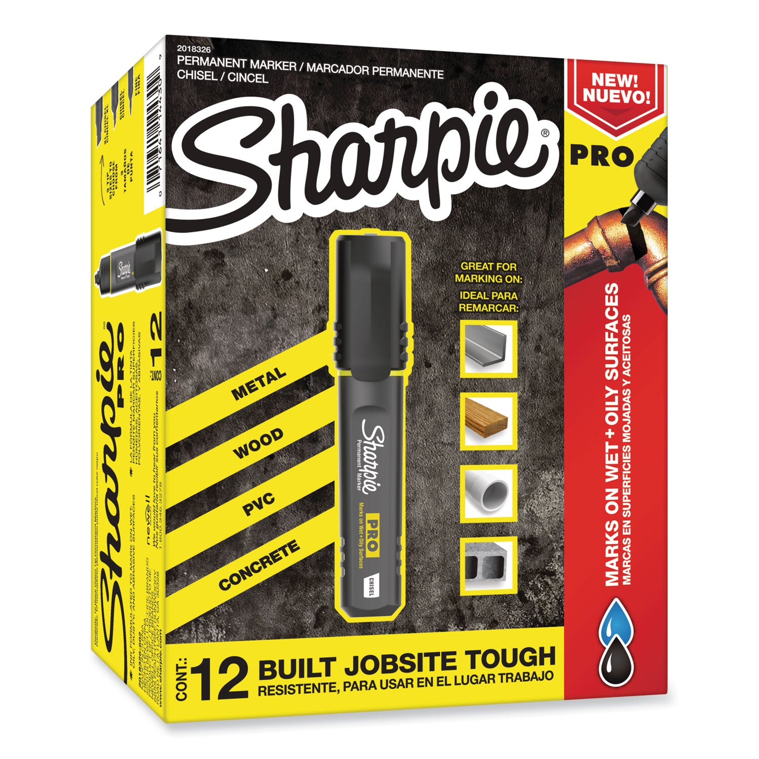 Broad, Medium, Fine Marker Point - Black Ink - 1 Dozen