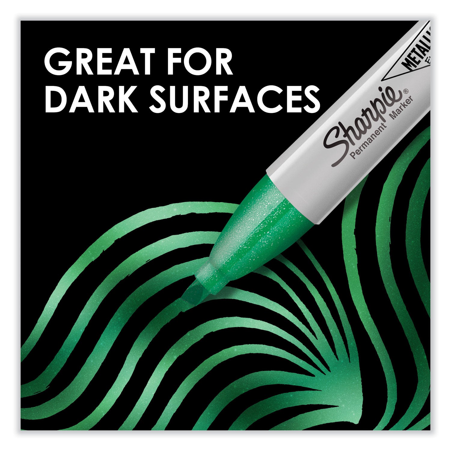 Sharpie Metallic Ink Chisel Tip Permanent Markers - Fine Chisel Marker Point - Gold Metallic, Silver Metallic, Bronze Metallic, Ruby Metallic, Emerald Metallic, Sapphire Metallic Ink - 6 / Pack
