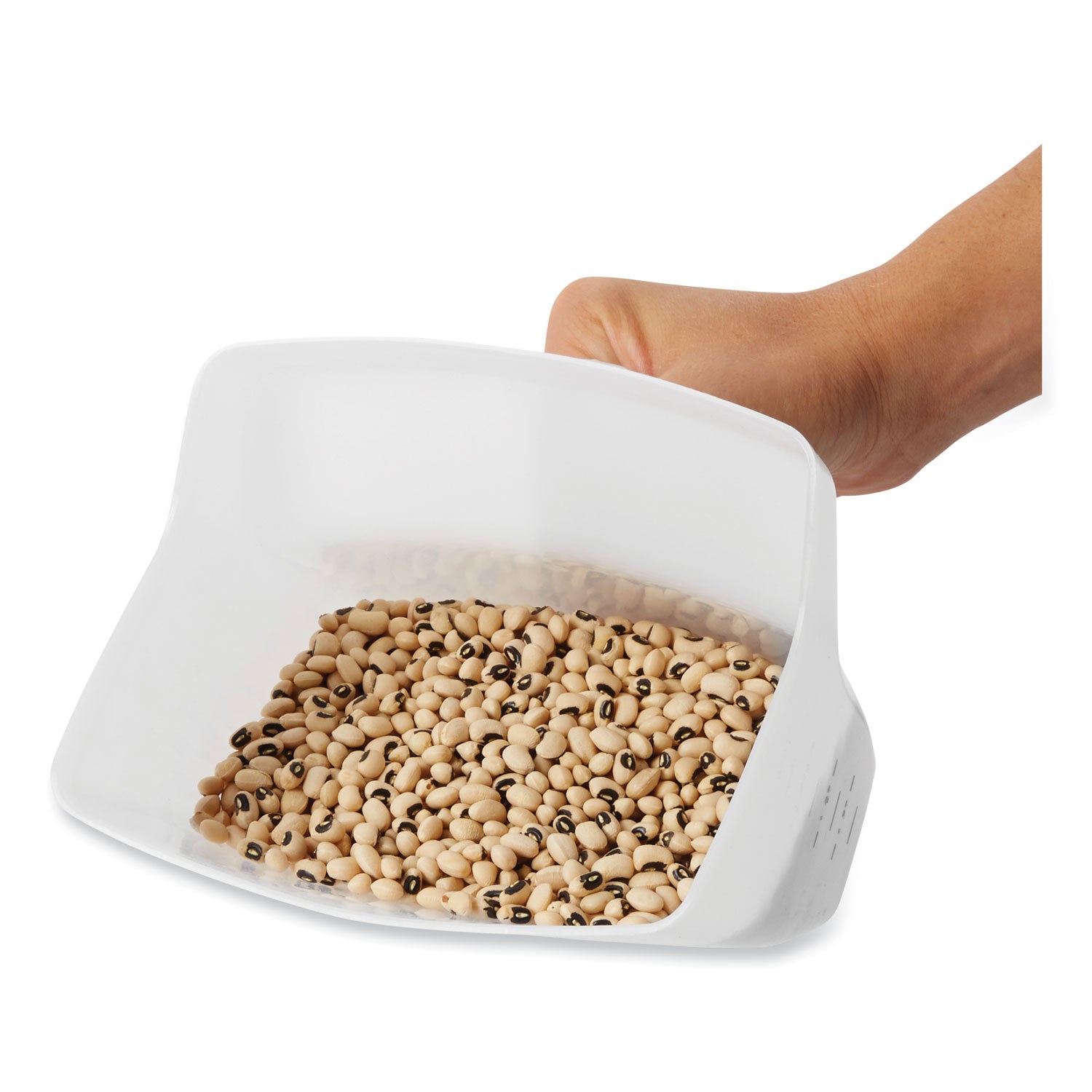 Bouncer Bar/Utility Scoop, 64 oz, Plastic, White