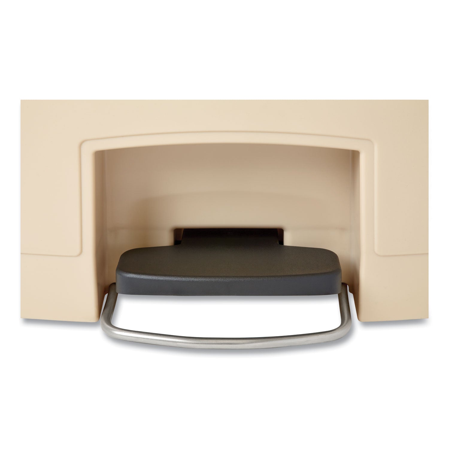 Step-on Opening - 24 gal Capacity - Rectangular - Manual - Durable, Foot Pedal, Easy to Clean, Hinged, Fire-Safe, Chemical Resistant - 32.5" Height x 13.9" Width - Plastic, Resin - Beige - 1 Each