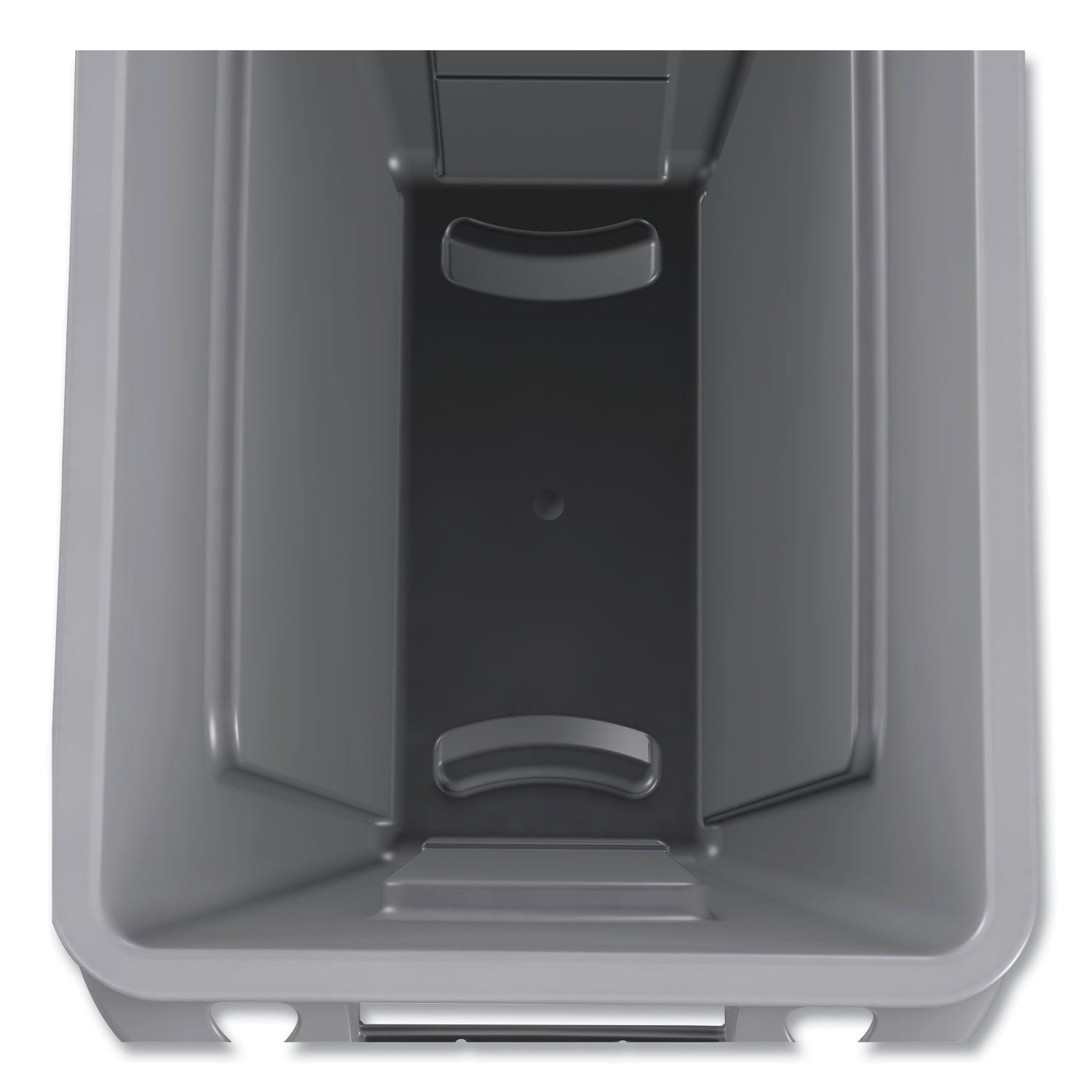 Rubbermaid Commercial Slim Jim 23-Gallon Vented Waste Container - 23 gal Capacity - Rectangular - Durable, Handle - 30" Height x 11" Width x 22" Depth - Gray - 1 Each