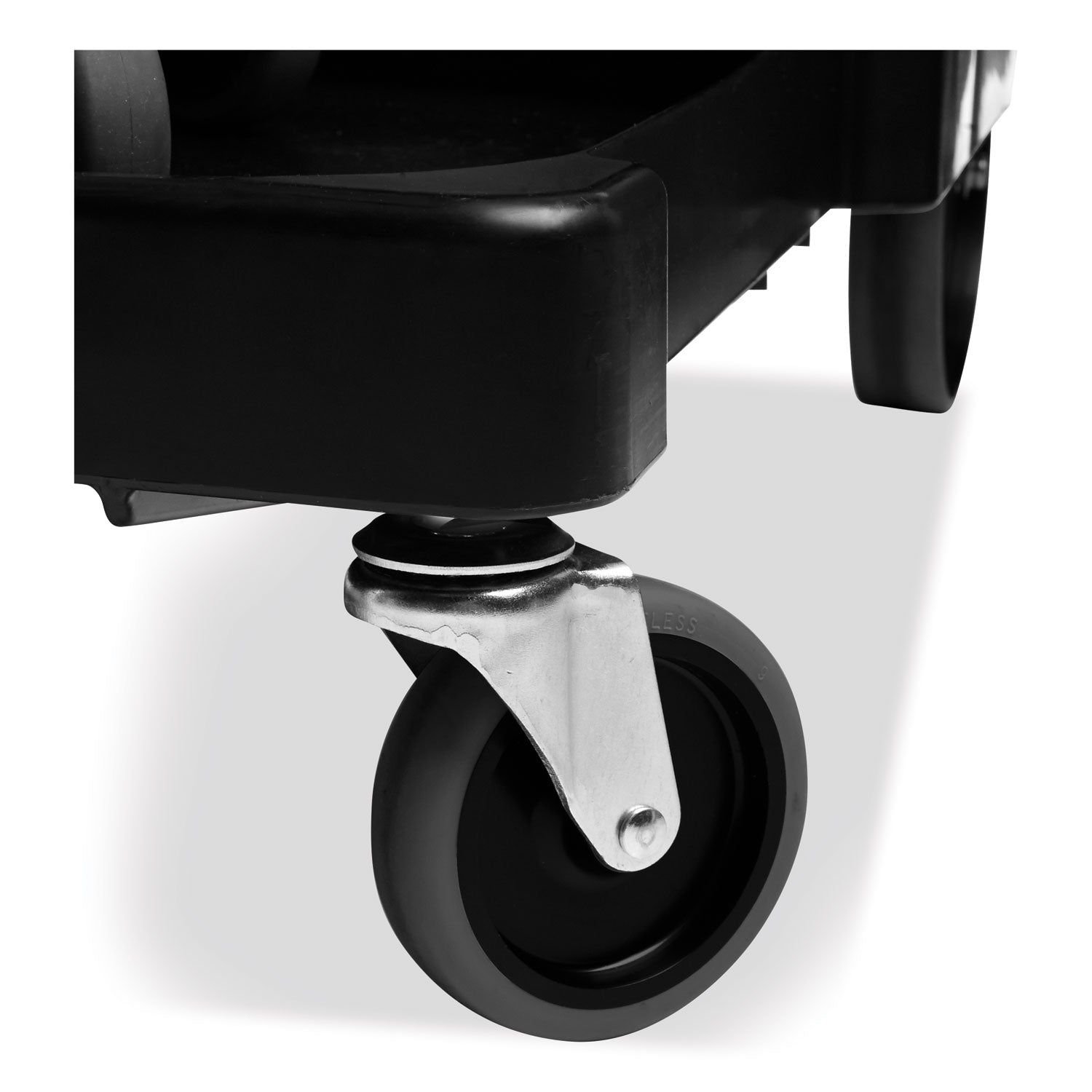 3 Shelf - 8" , 4" Caster Size - 21.75" Width x 46" Depth x 38" Height - Black - 1 Each