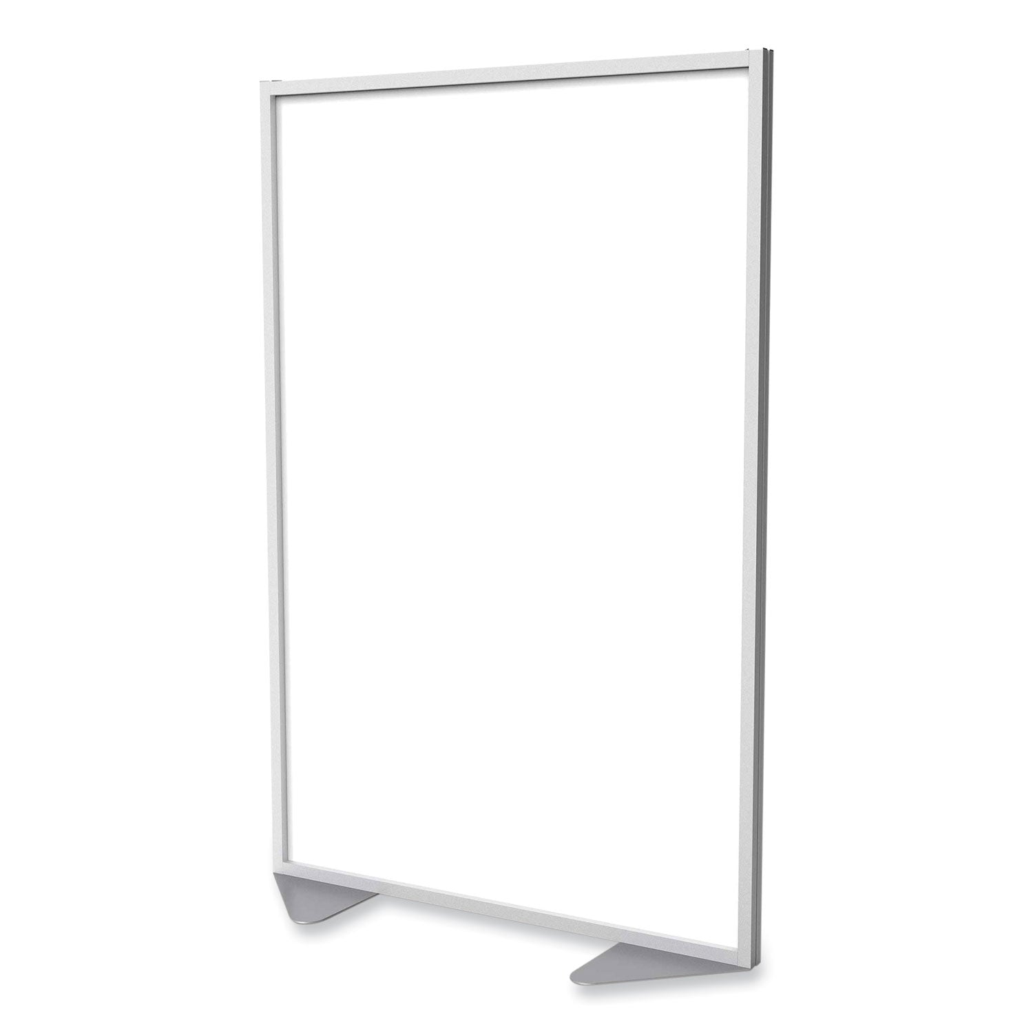Ghent Partition - 48" Width x 72" Height - Aluminum Frame - Porcelain, Vinyl - White - 1 Each