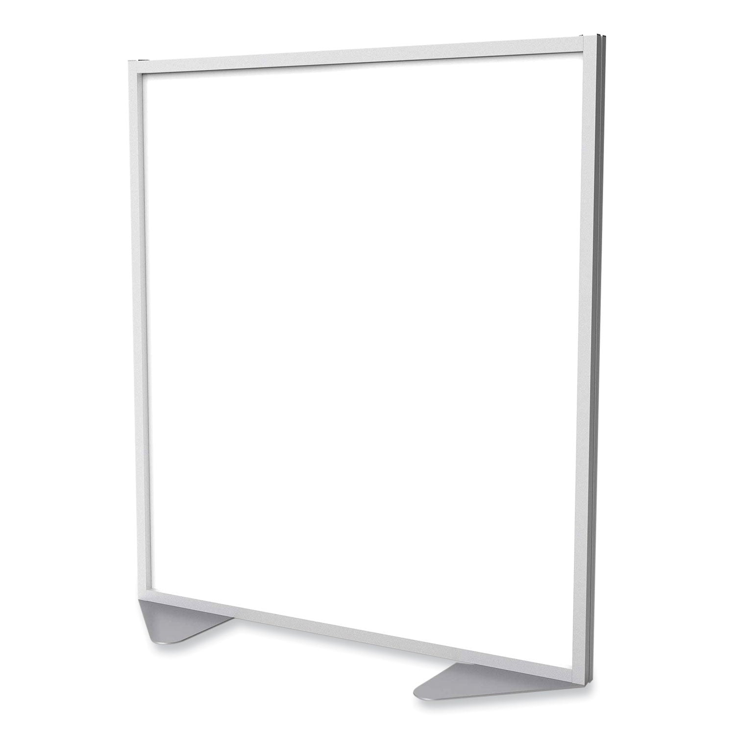 Ghent Partition, 48" x 54", Aluminum Frame, Porcelain & Vinyl, Silver, 1 Each