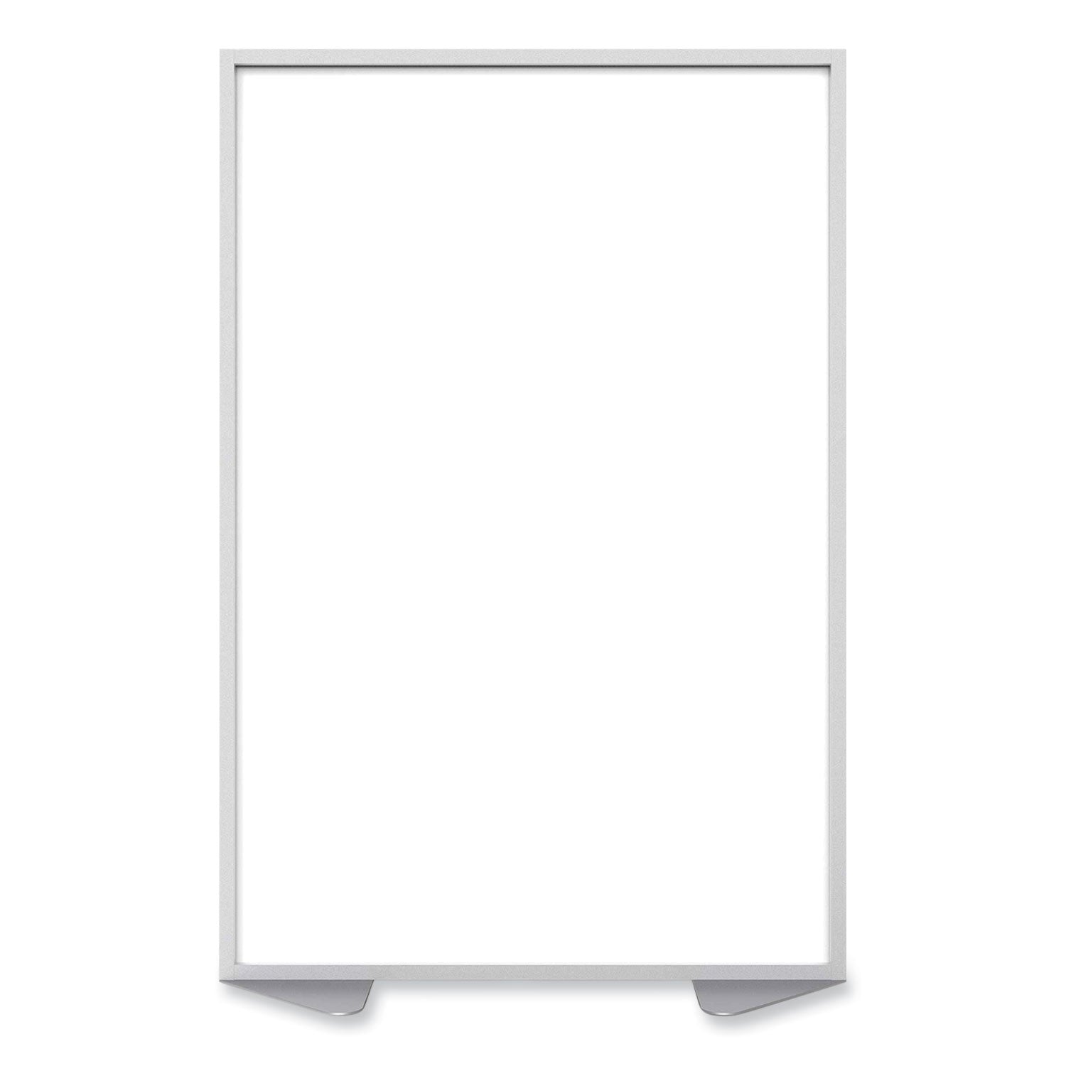 Ghent Partition - 48" Width x 72" Height - Aluminum Frame - Porcelain, Vinyl - White - 1 Each