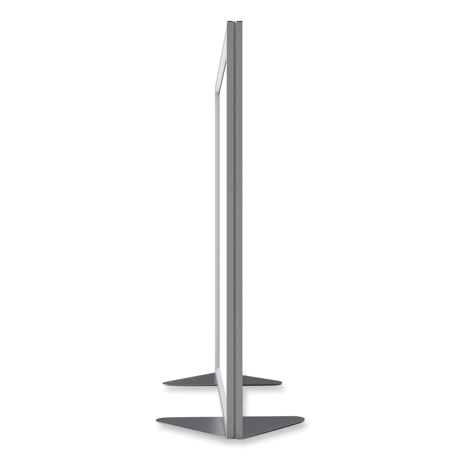 Ghent Partition, 48" x 54", Aluminum Frame, Porcelain & Vinyl, Silver, 1 Each