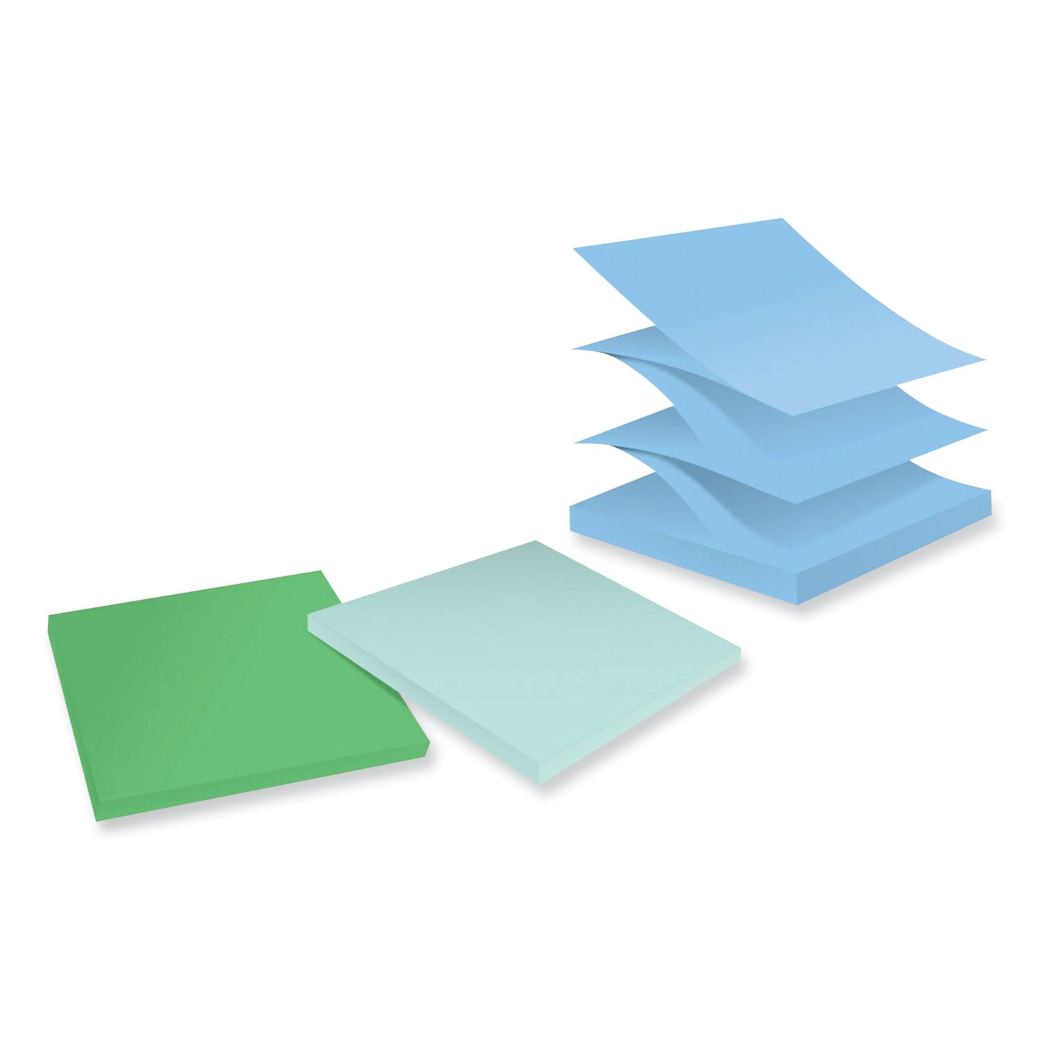 Post-it Super Sticky Adhesive Notes, 3" x 3", Assorted Oasis Colors, 70 Sheets per Pad, 6 Pads per Pack, Recycled, Removable, Repositionable, Pop-up, Square Shape