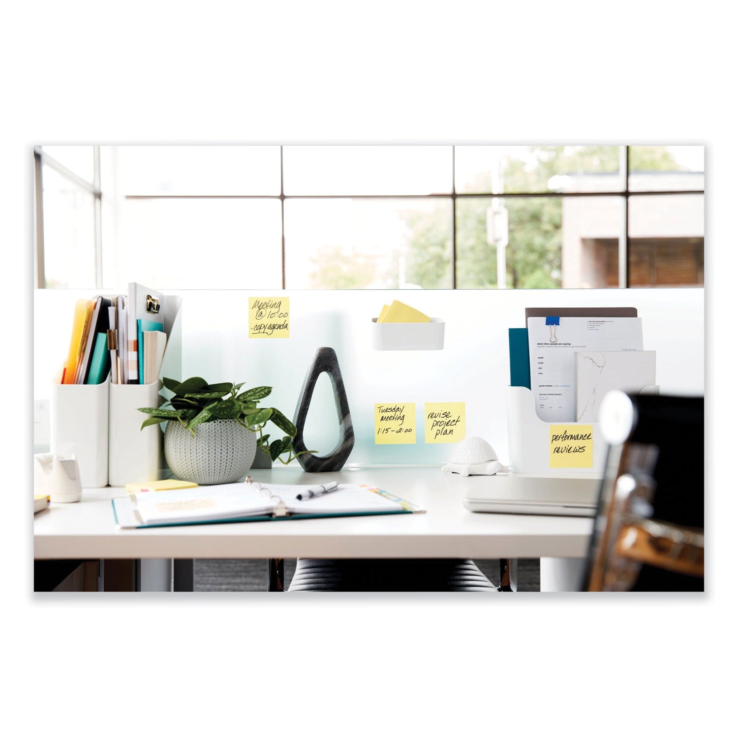 Post-it Recycled Super Sticky Notes, 3" x 3", Canary Yellow, 70 Sheets per Pad, 5 Pads per Pack, Square, Adhesive, 100% Recycled Paper
