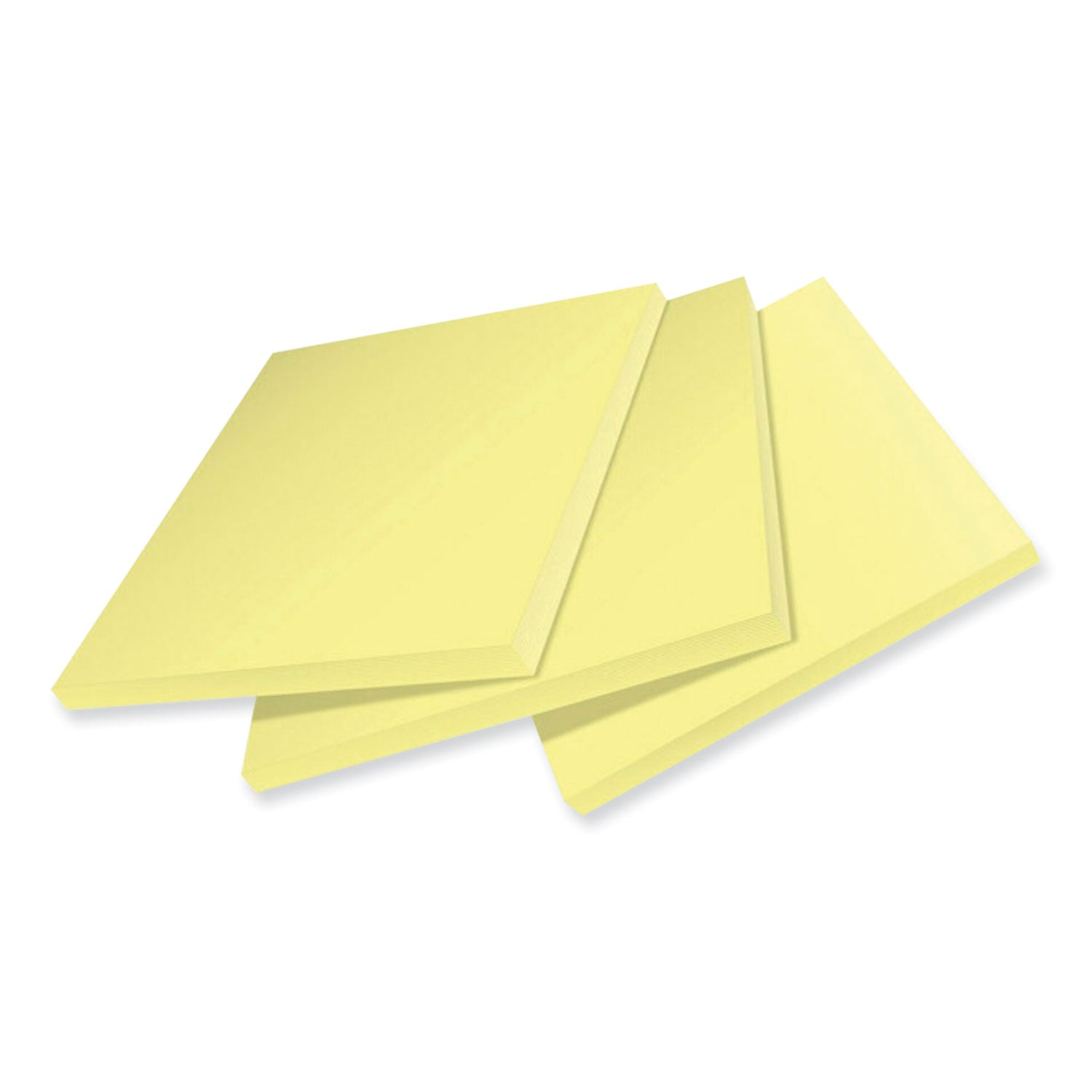 Post-it Recycled Super Sticky Notes, 3" x 3", Canary Yellow, 70 Sheets per Pad, 12 Pads per Pack, Square, Adhesive, 100% Recycled Paper