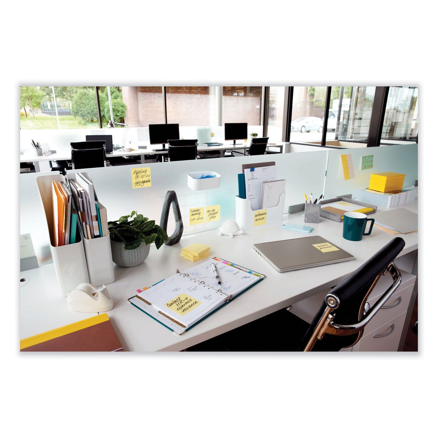 Post-it Recycled Super Sticky Notes, 3" x 3", Canary Yellow, 70 Sheets per Pad, 12 Pads per Pack, Square, Adhesive, 100% Recycled Paper