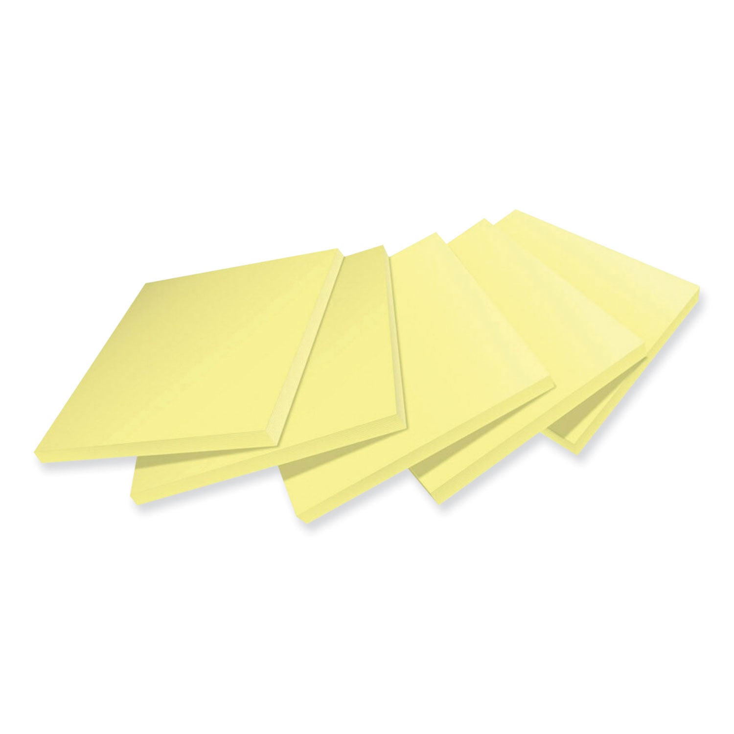 Post-it Recycled Super Sticky Notes, 3" x 3", Canary Yellow, 70 Sheets per Pad, 5 Pads per Pack, Square, Adhesive, 100% Recycled Paper
