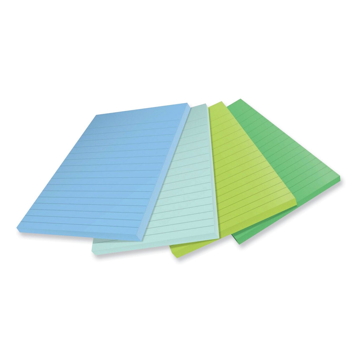 Post-it Super Sticky Adhesive Notes, 4" x 6", Assorted Oasis, 45 Sheets per Pad, 4 Pads per Pack, 180 Notes Total