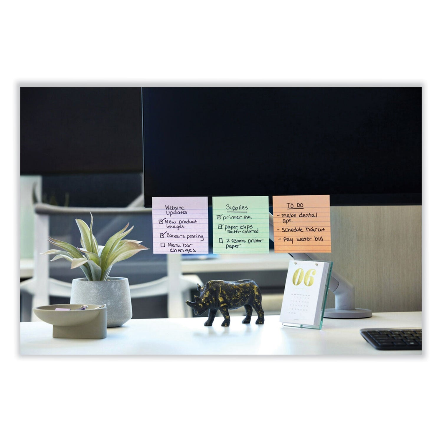 Post-it Super Sticky Adhesive Notes, 4" x 4", Square, 70 Sheets per Pad, Assorted Wanderlust Pastel, 3 Pack, Removable, Repositionable, Recyclable, Recycled Content